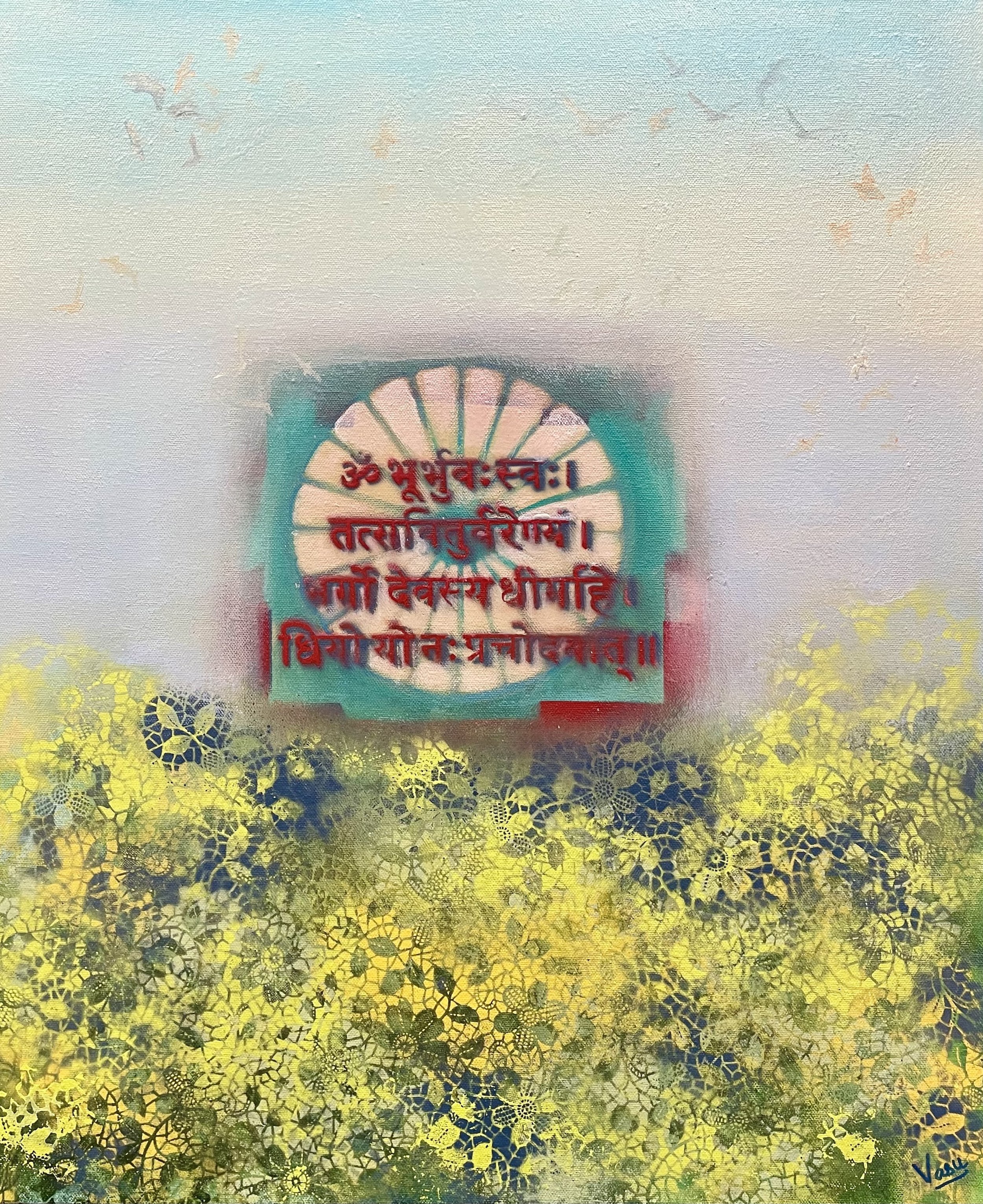 A Universal Prayer-Gayatri Mantra_Tolia Vasu_Mixed media on canvas.jpeg