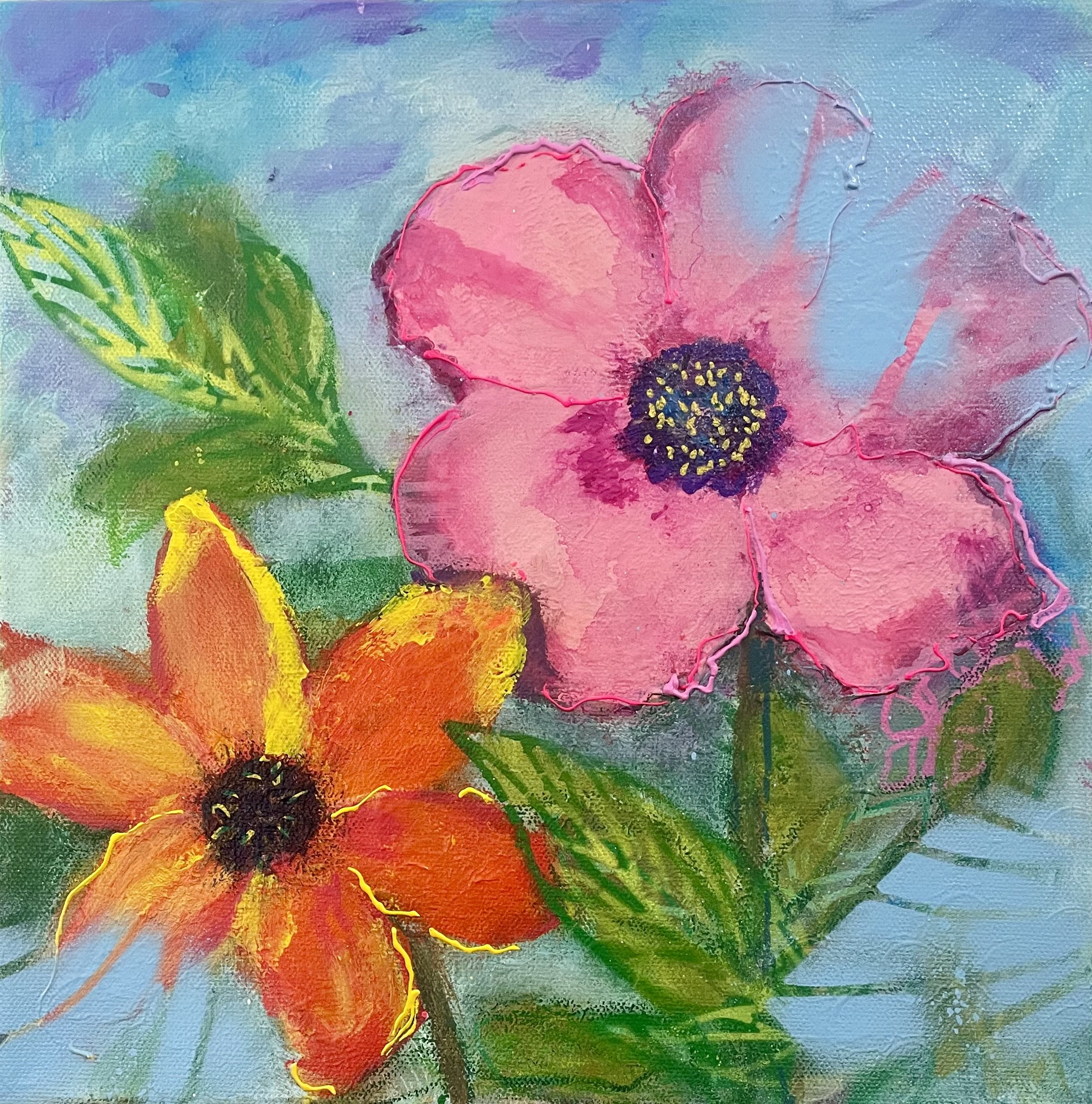 Spring Dialogue_Mixed media on canvas_12x12__$ 250.jpeg