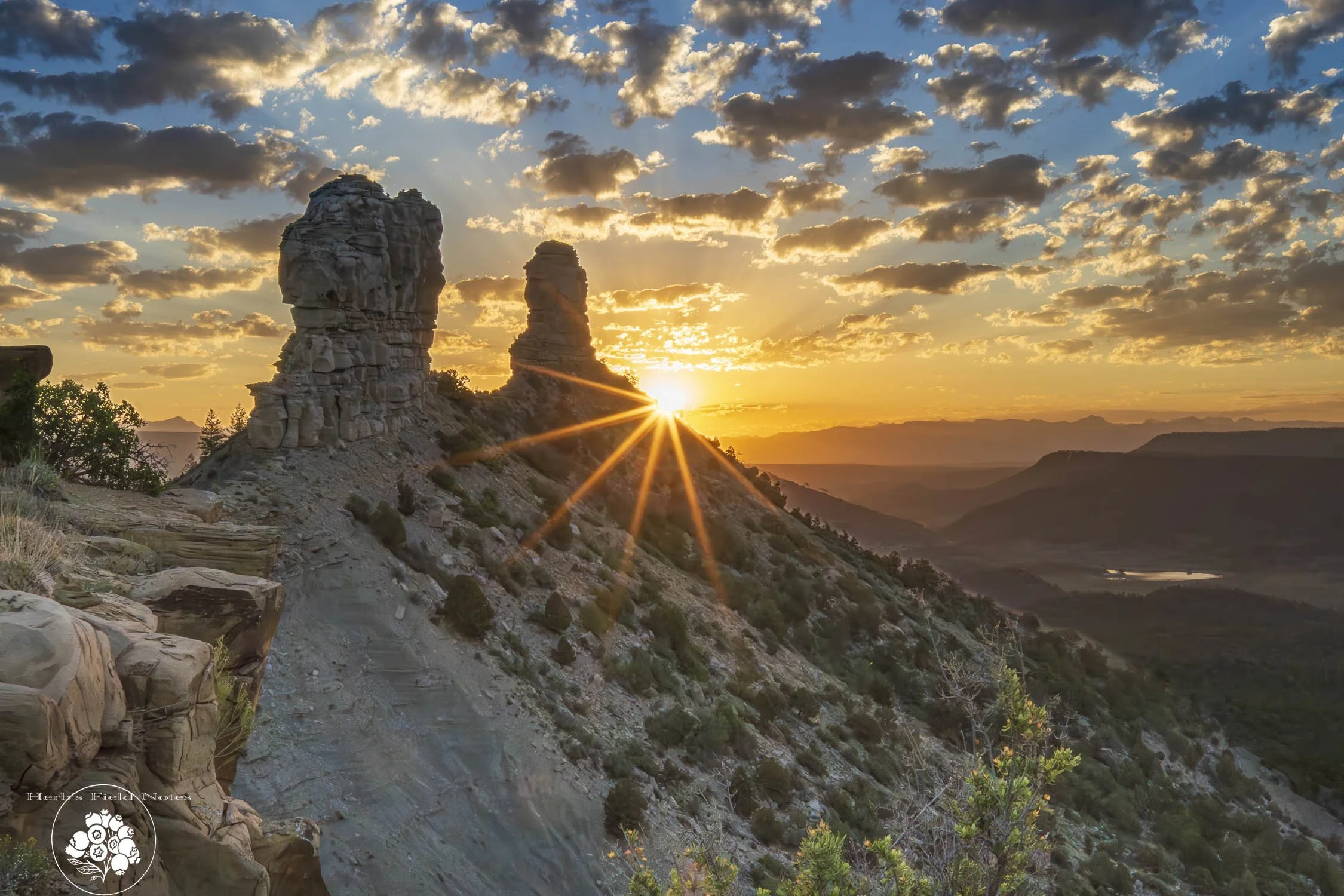 Summer Solstice Sunrise at Chimney Rock National Monument, CO