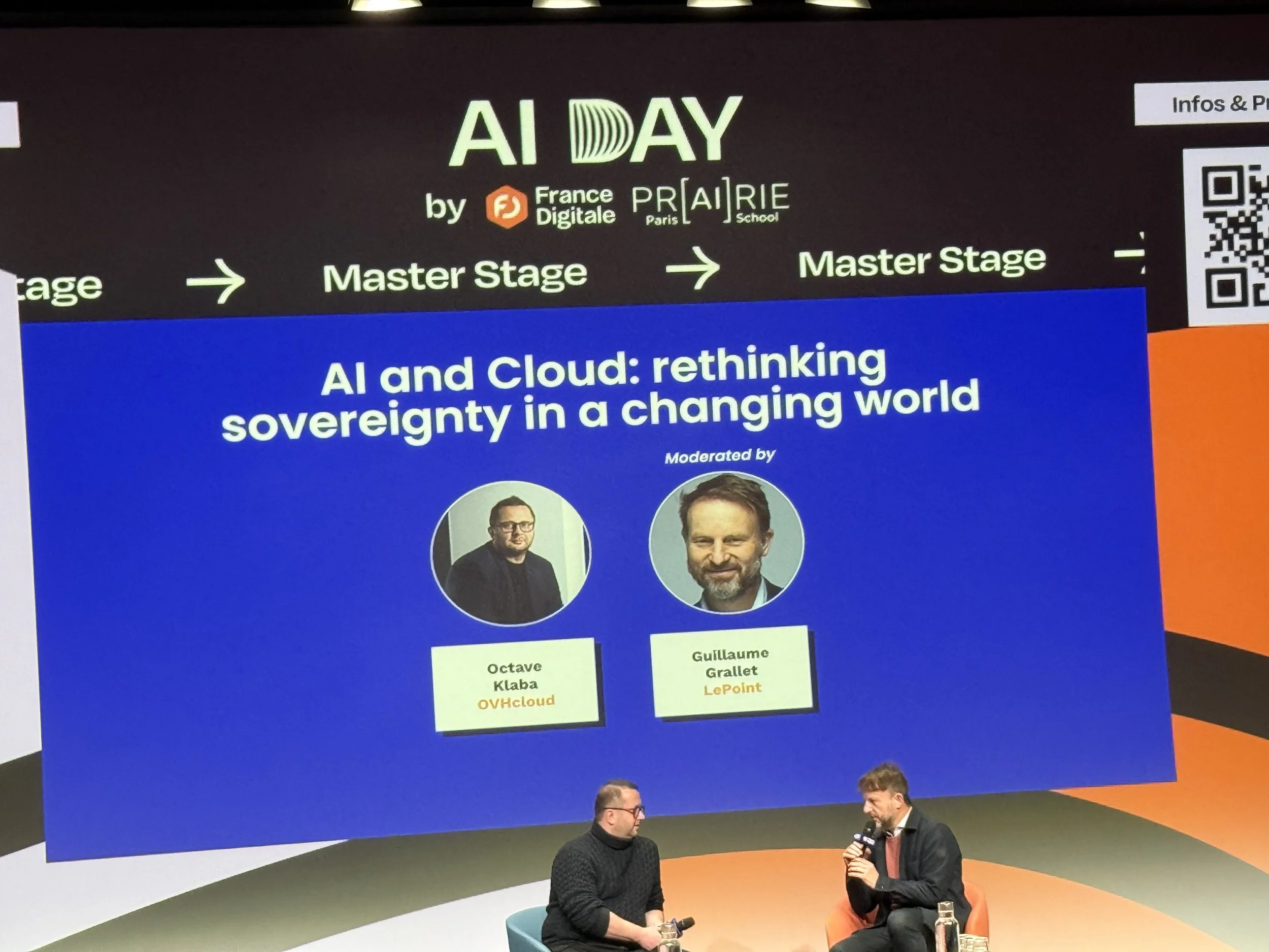 Octave Klaba et Guillaume Grallet au AI DAY 2026