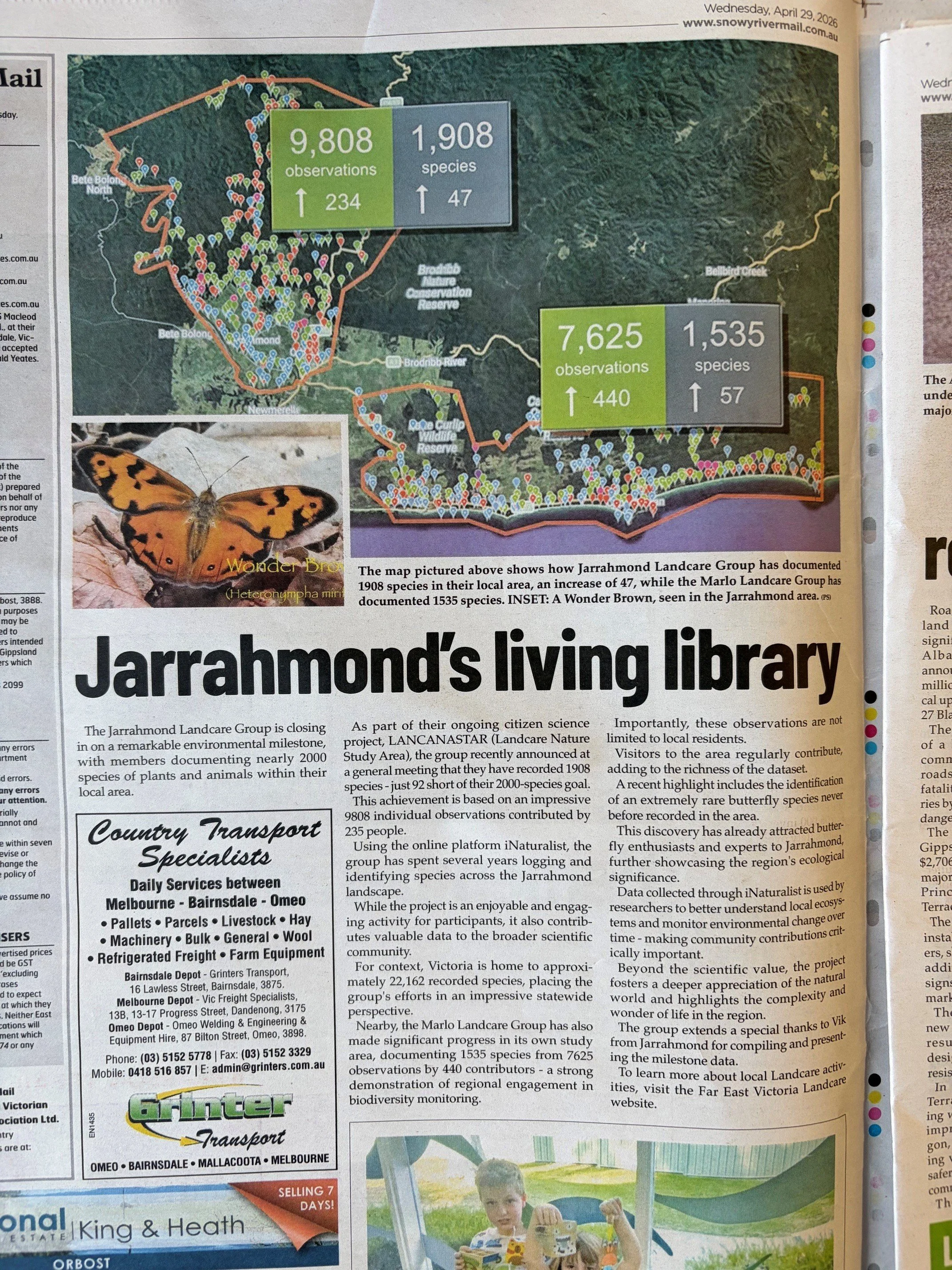 Jarahmond Landcare Group Approaches Major Biodiversity Milestone 23rd&nbsp;Apr 202
