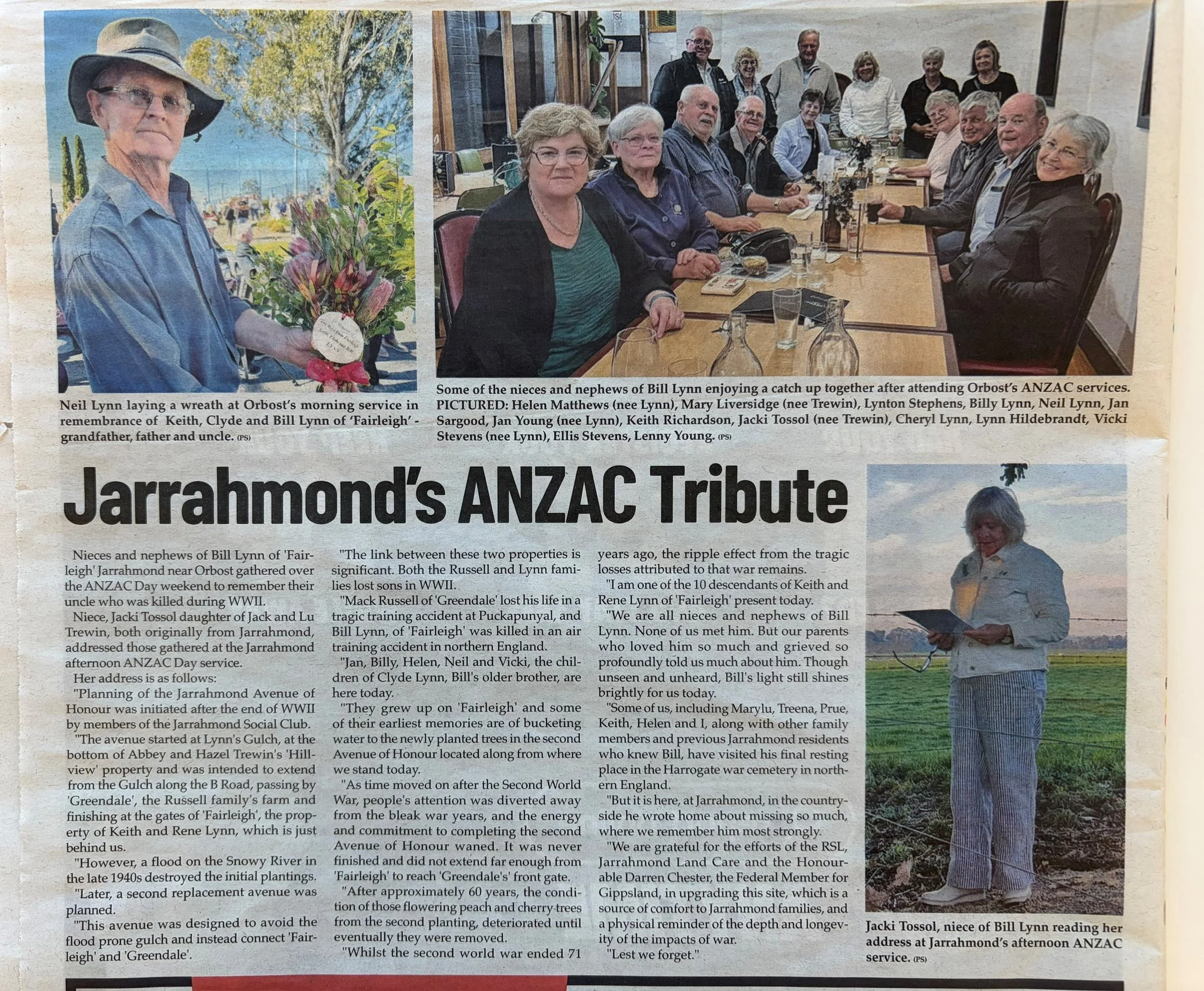 Jarrahmond Landcare Group ANZAC Day