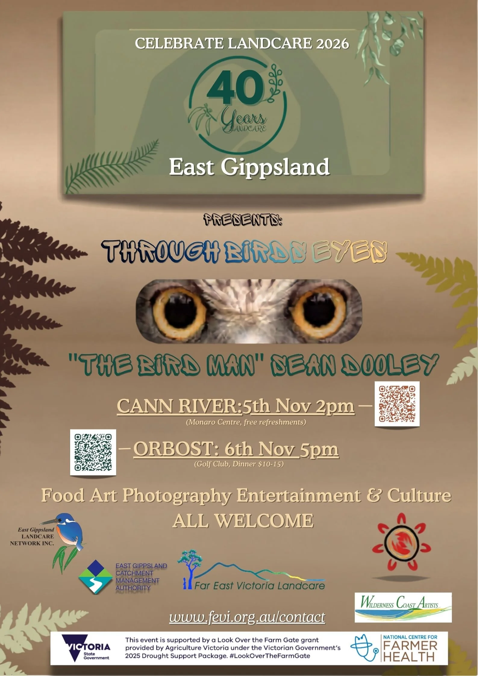 40 years Celebration: “Through Birds Eyes” with Sean Dooley (The Bird Man)