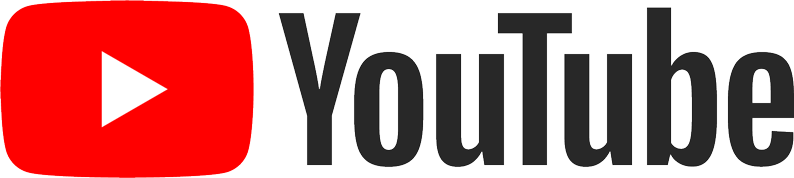 YouTube logo with red play button and black text