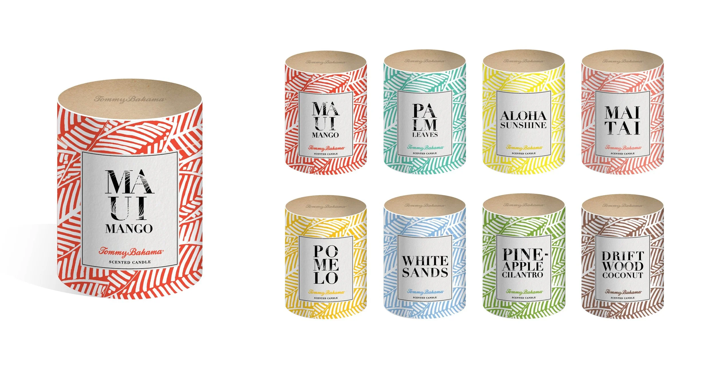 Tommy Bahama Candle Collection Packaging Design Concept