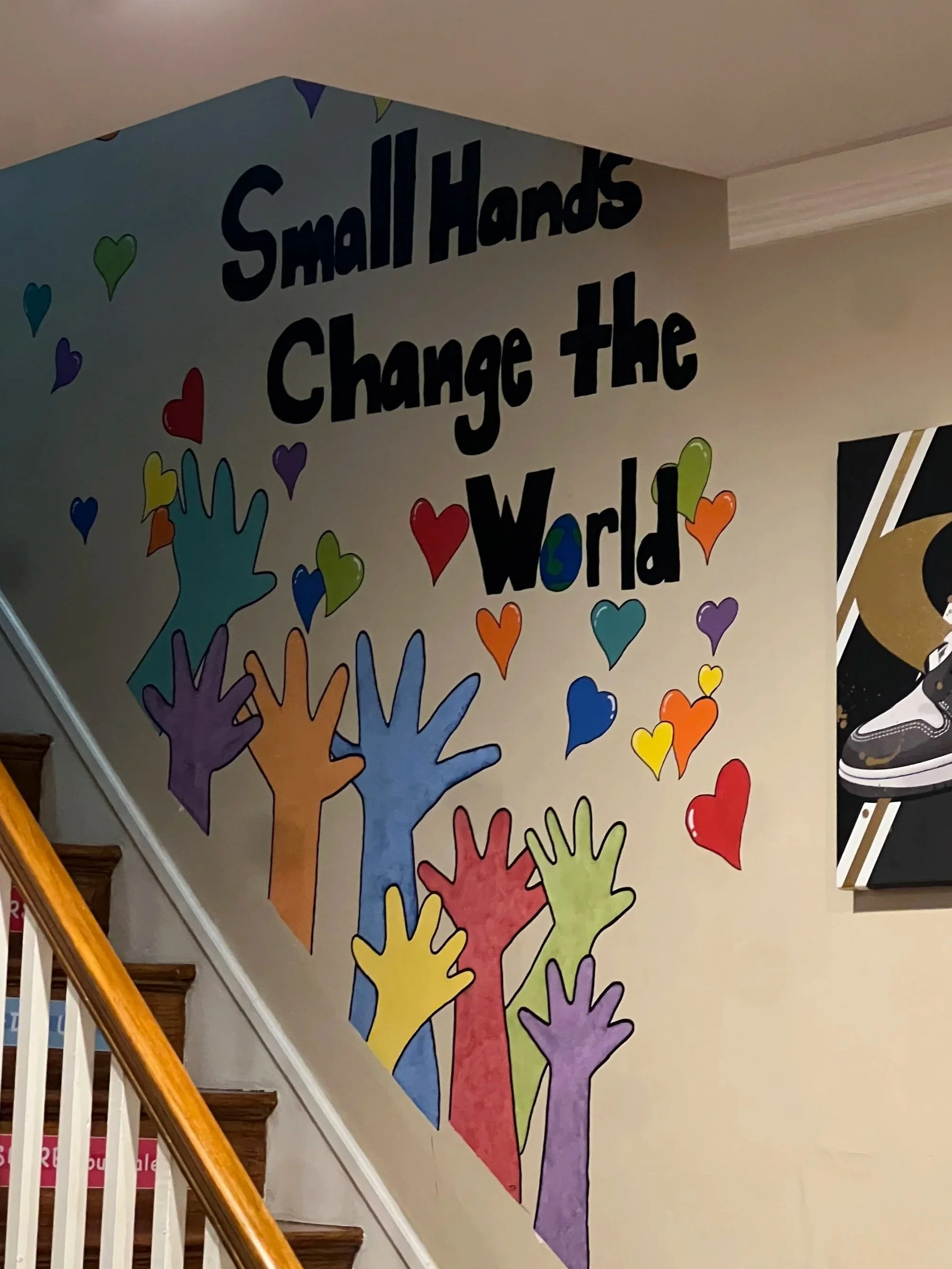 Commissioned by the owner of Pop's Learning Center in West Philadelphia. The owner gave myself and Jalen, complete creative control on the project 
With this in mind, we set out to create a mural that would inspire the children who attend the learnin