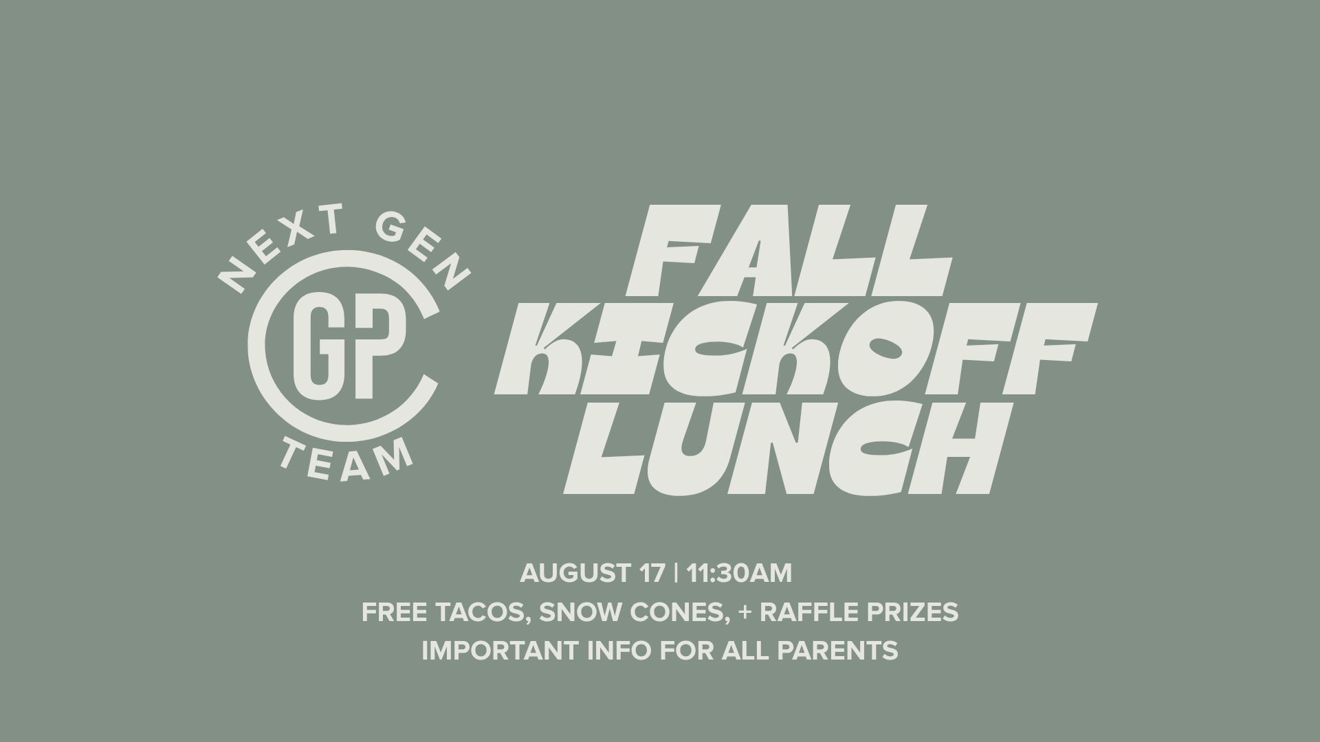 Next Gen Kickoff Lunch