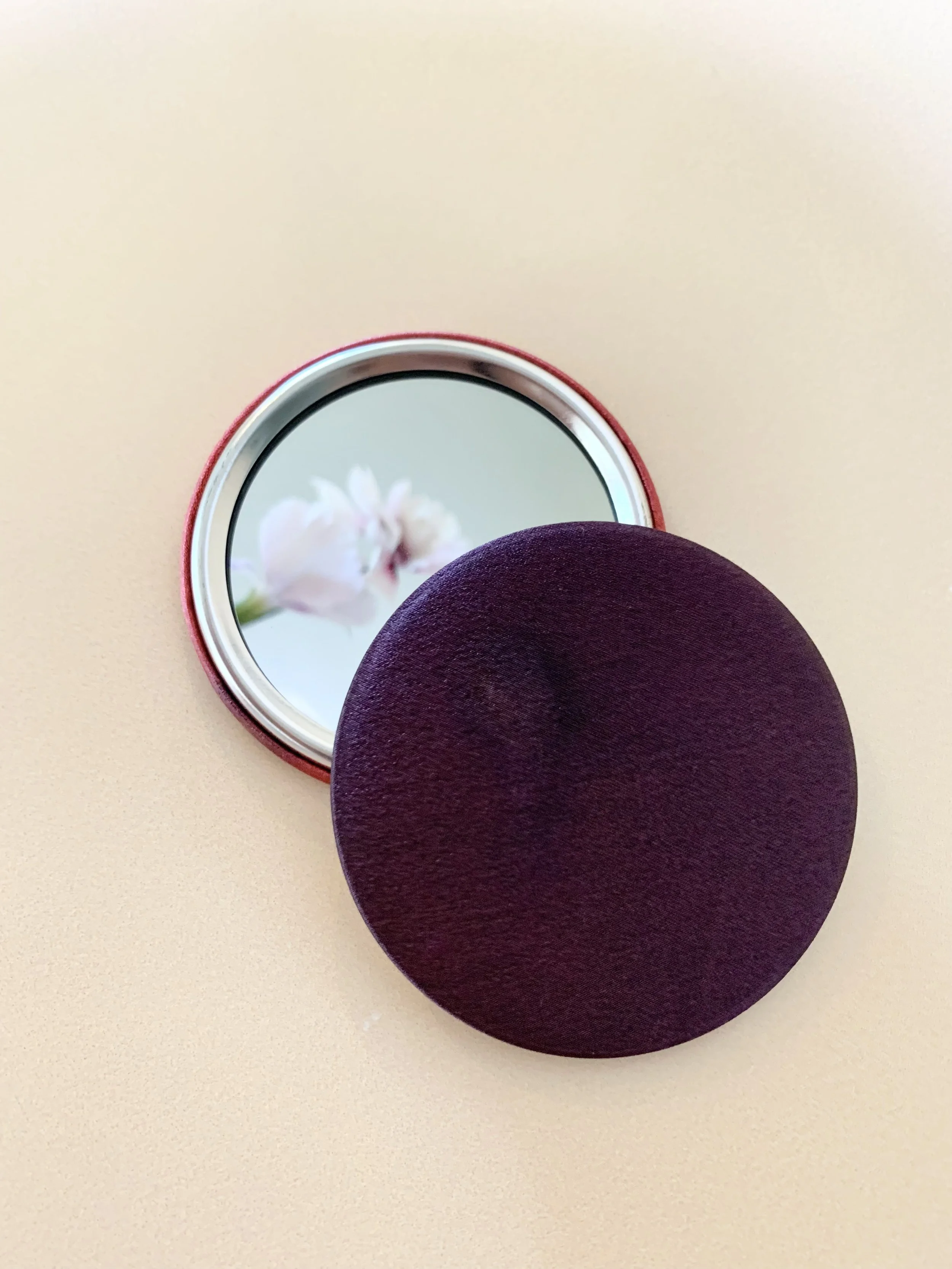 Midnight Plum | Silk Pocket Mirror