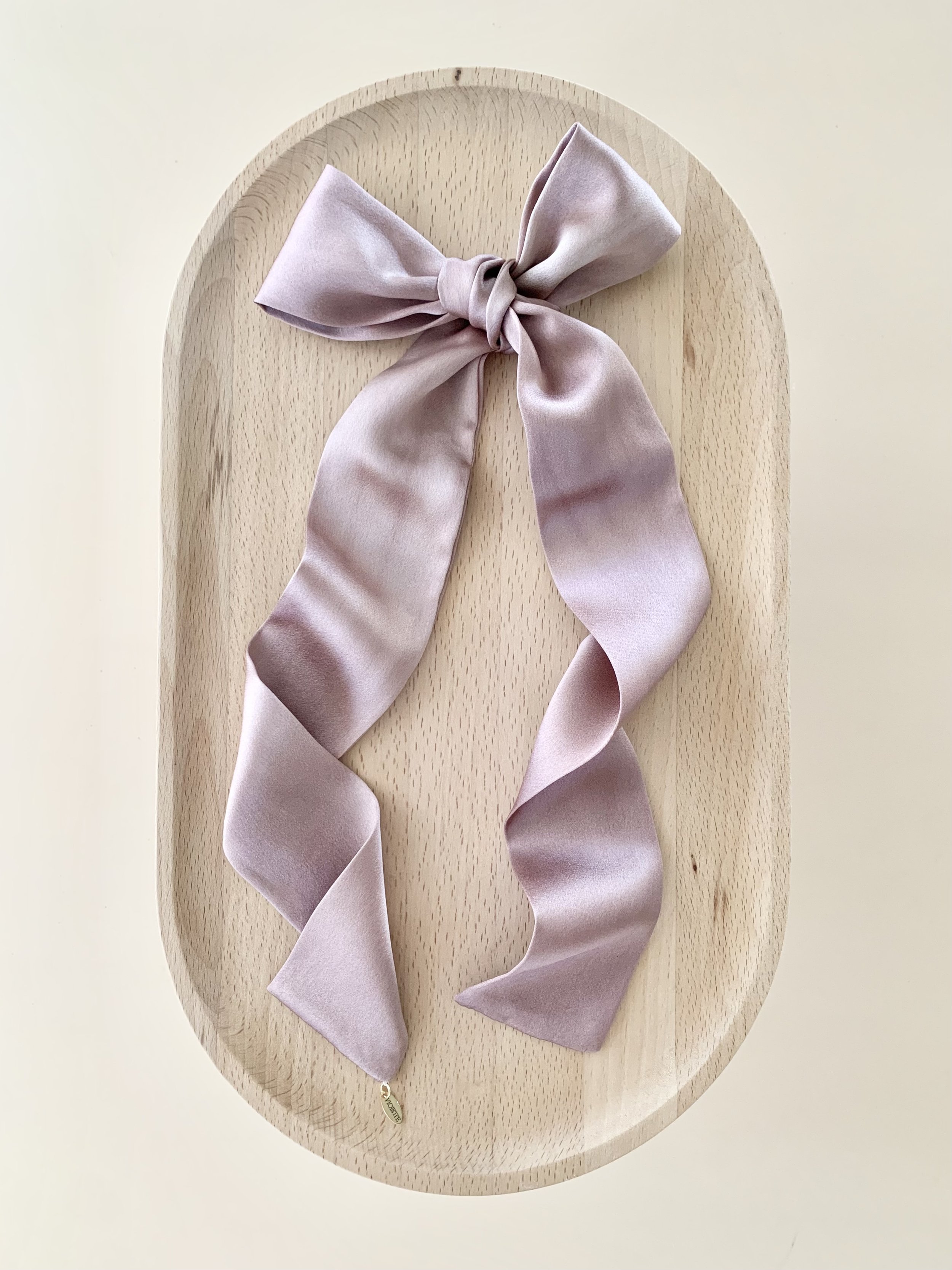 Violette silk accessories and gifts - naturally dyed with botanicals and blooms - Australian Made - Lavender Ash Silk Ribbon.jpeg
