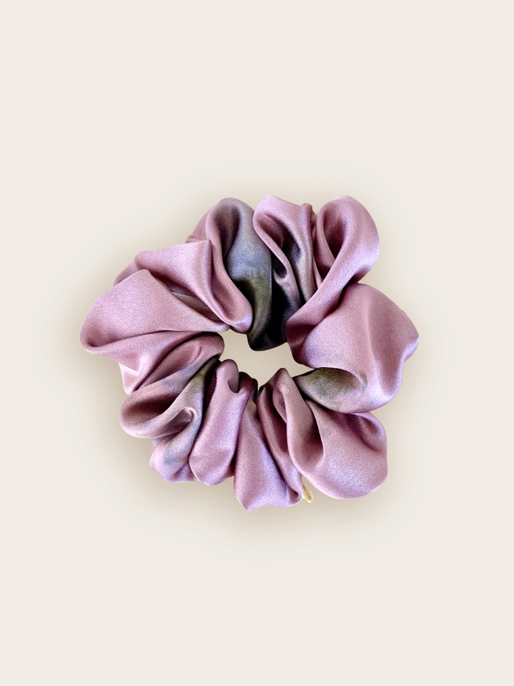 Violette mulberry silk accessories and bridal gifts - naturally dyed with botanicals and blooms - Australian Made - Aurore Bloom Petite Silk Scrunchie.jpg