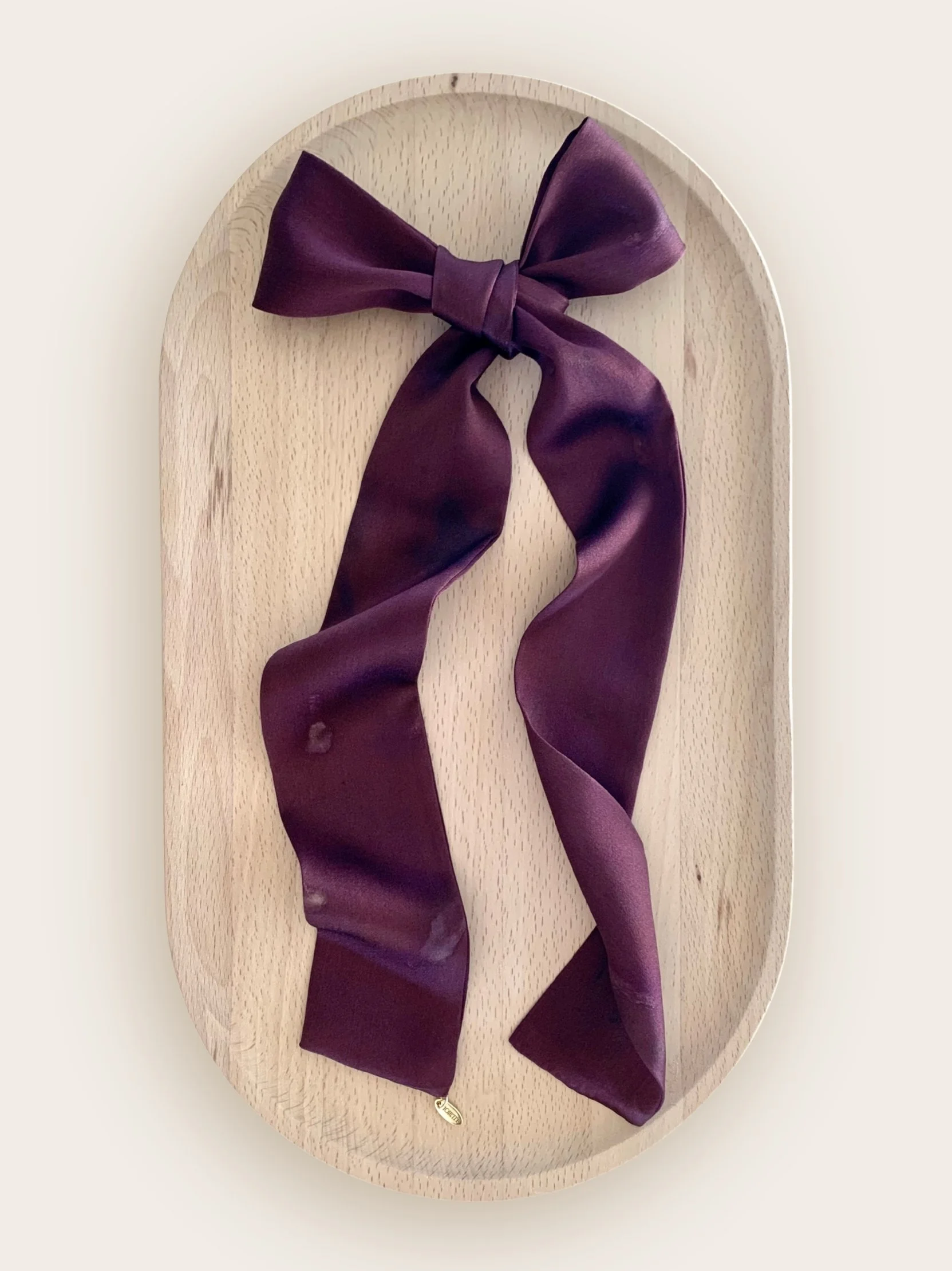 Midnight Plum | Silk Hair Ribbon