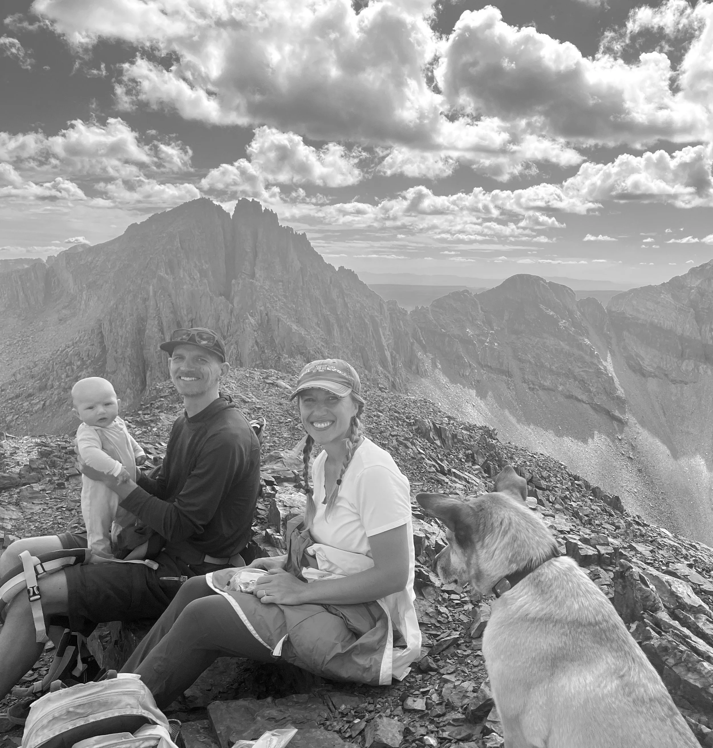 Joseph Ernst and family atop Centennial Peak in Colorado