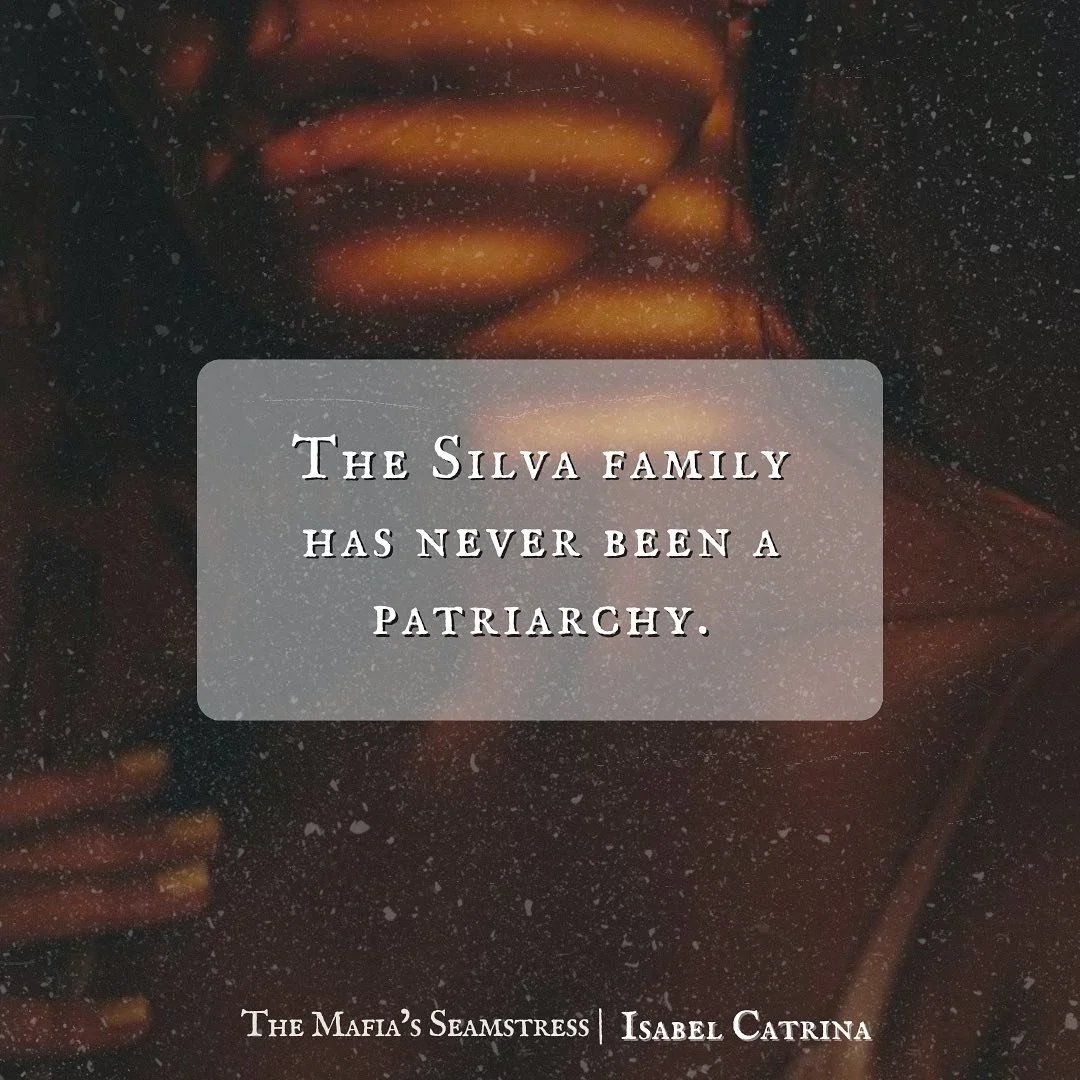 The Silva family has never been a patriarchy.

Which is going to make book 2 interesting&hellip;

✨The Mafia&rsquo;s Seamstress
-OUT NOW

🖤Novella
🧵Hidden Identity
🖤Forced Proximity
🧵Dark-ish Romance
🖤Black Cat x Grump
🧵Portuguese FMC

🏷️ #maf