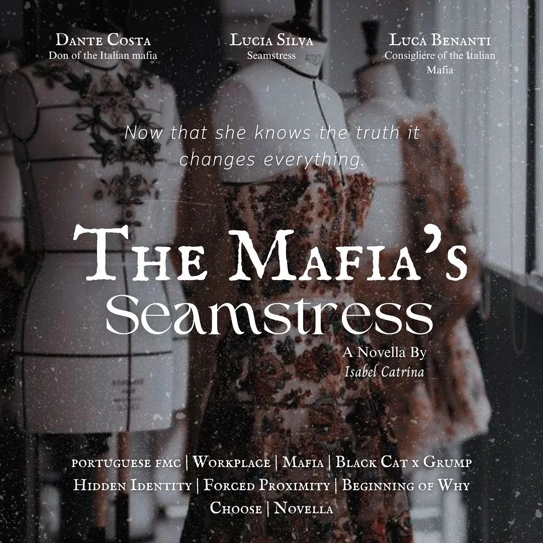 Okay but what if The Mafia&rsquo;s Seamstress was a limited series???? Dream big?

✨The Mafia&rsquo;s Seamstress
-OUT NOW

🖤Novella
🧵Hidden Identity
🖤Forced Proximity
🧵Dark-ish Romance
🖤Black Cat x Grump
🧵Portuguese FMC

🏷️ #mafiaromance #mafi