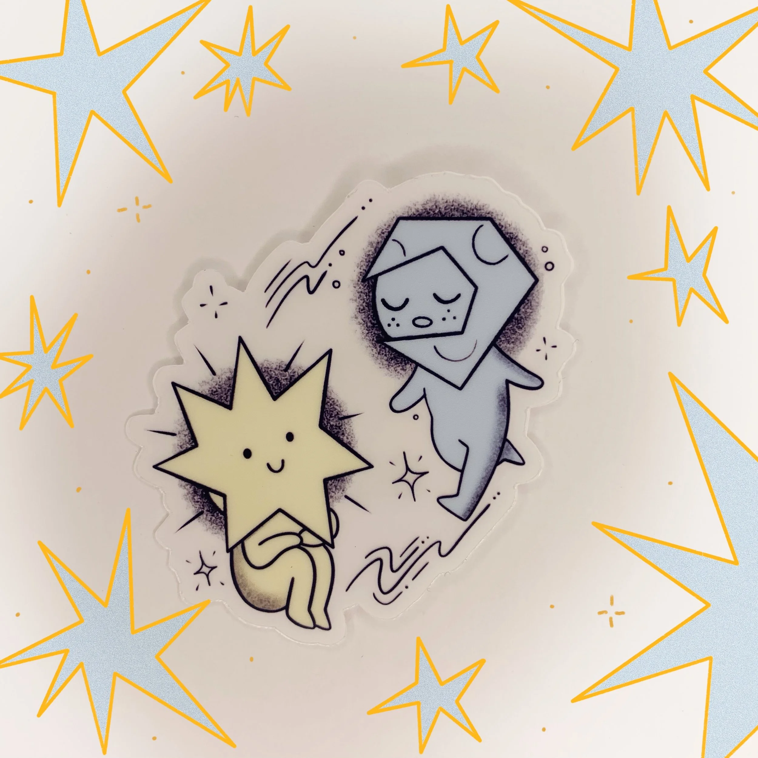 Moon & Star Sticker