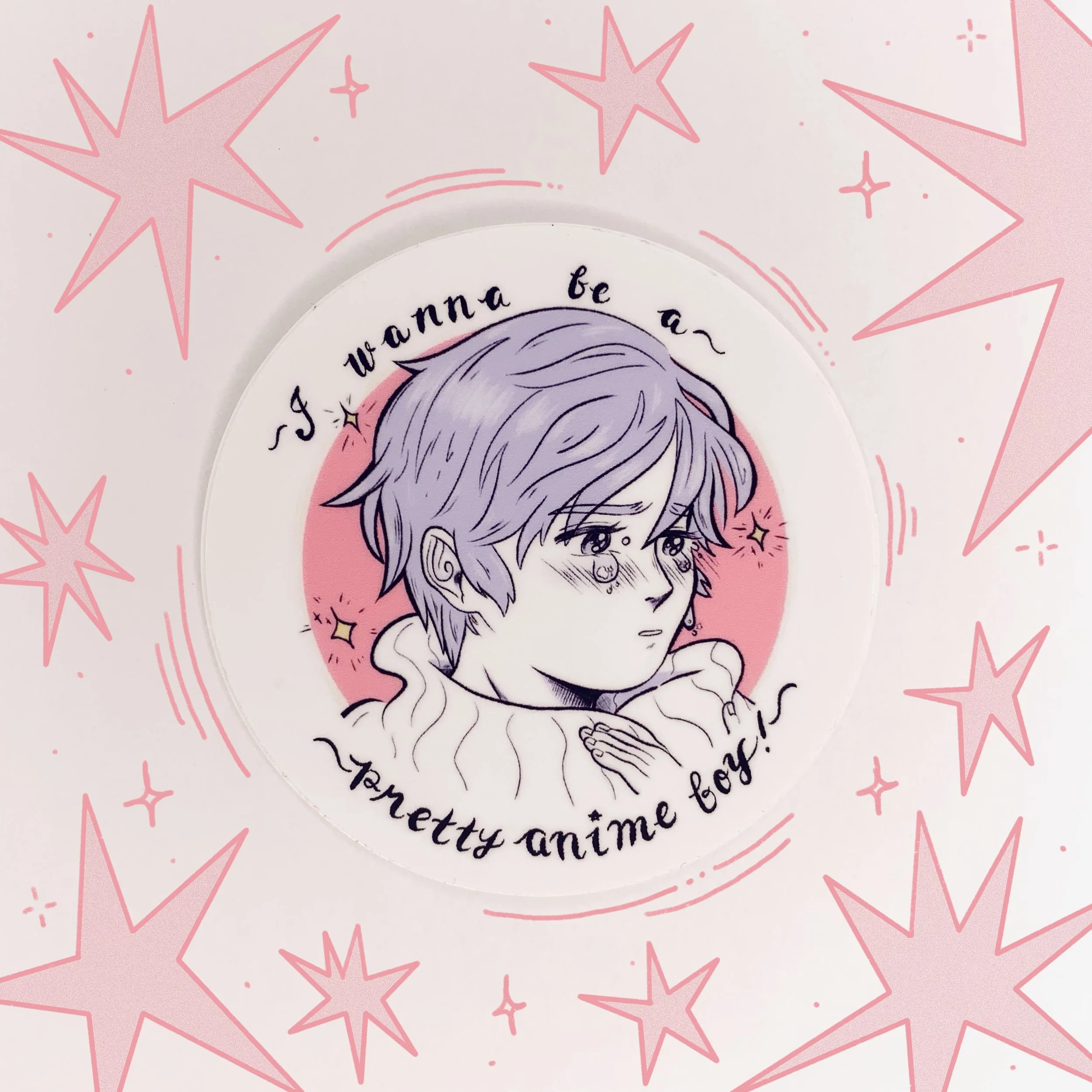 Pretty Anime Boy Sticker