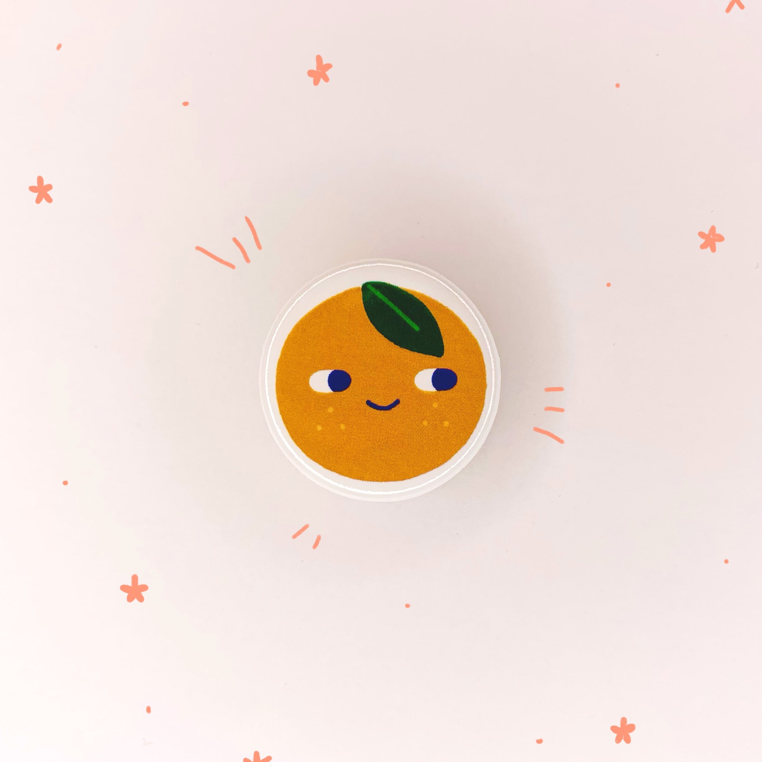 Cheeky Orange Pin