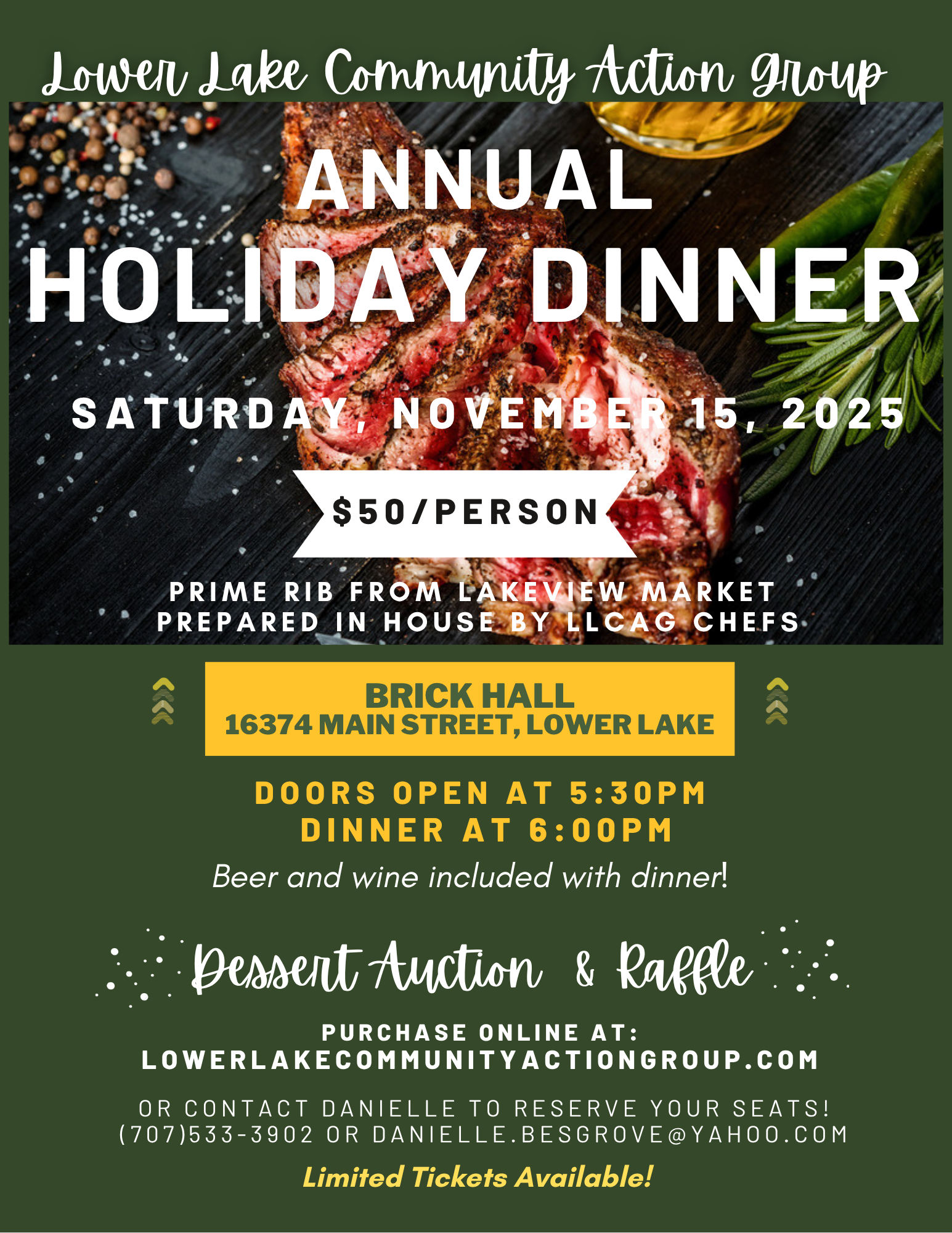 Annual Prime Rib Dinner 2025