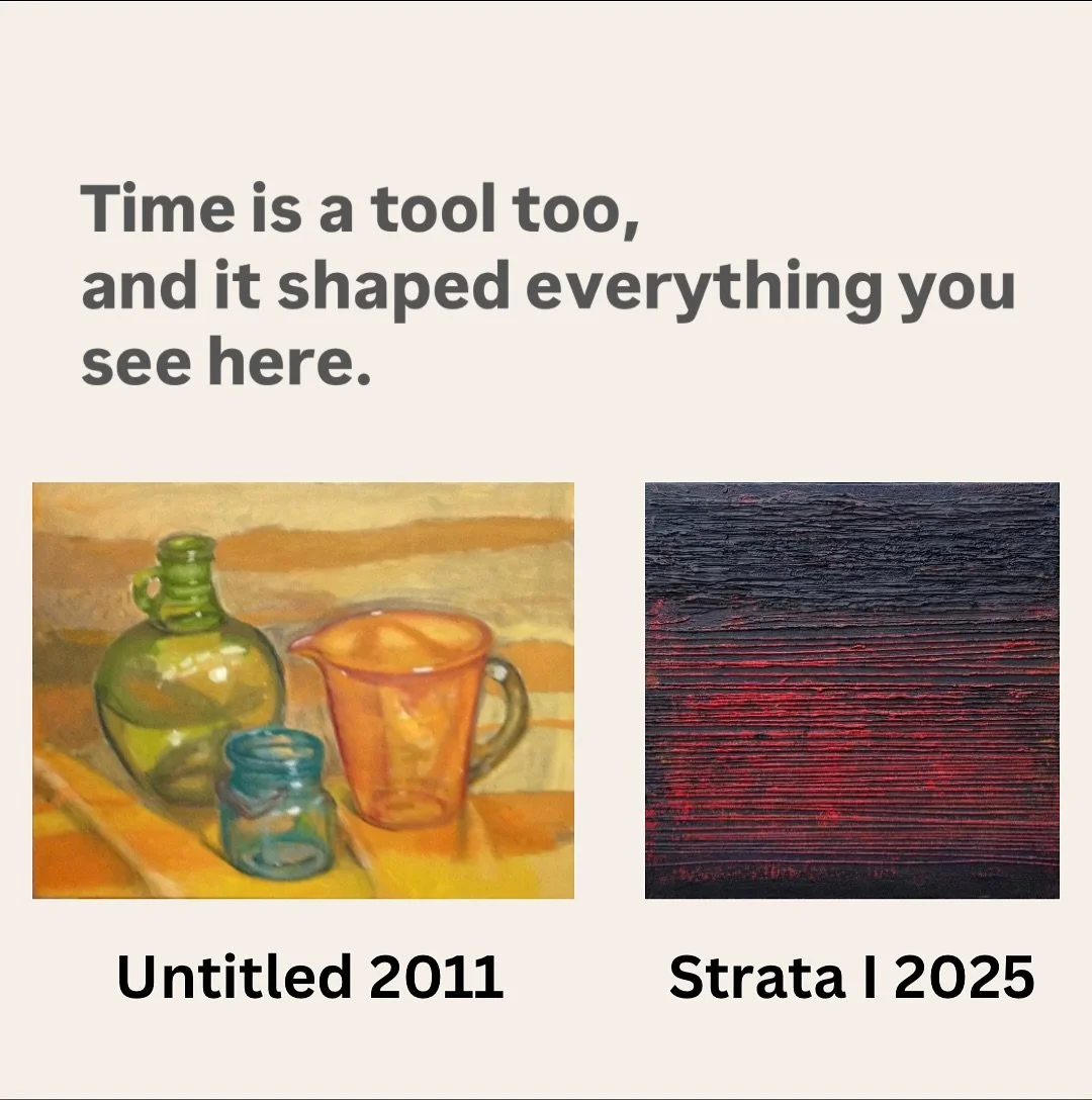 Back then, I learned to paint the traditional way.
Too many rules. Too many &ldquo;can&rsquo;ts.&rdquo;

I&rsquo;d paint for a few weeks, then stop for months, sometimes even years, frustrated, bored, unsure why it didn&rsquo;t feel like me.

I could