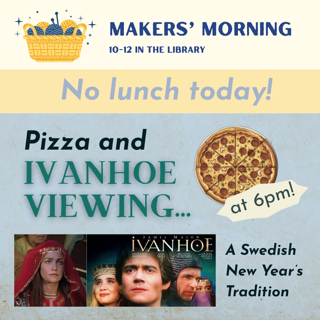 Fridays at the Club | Makers’ Morning + Ivanhoe Viewing &amp; Pizza