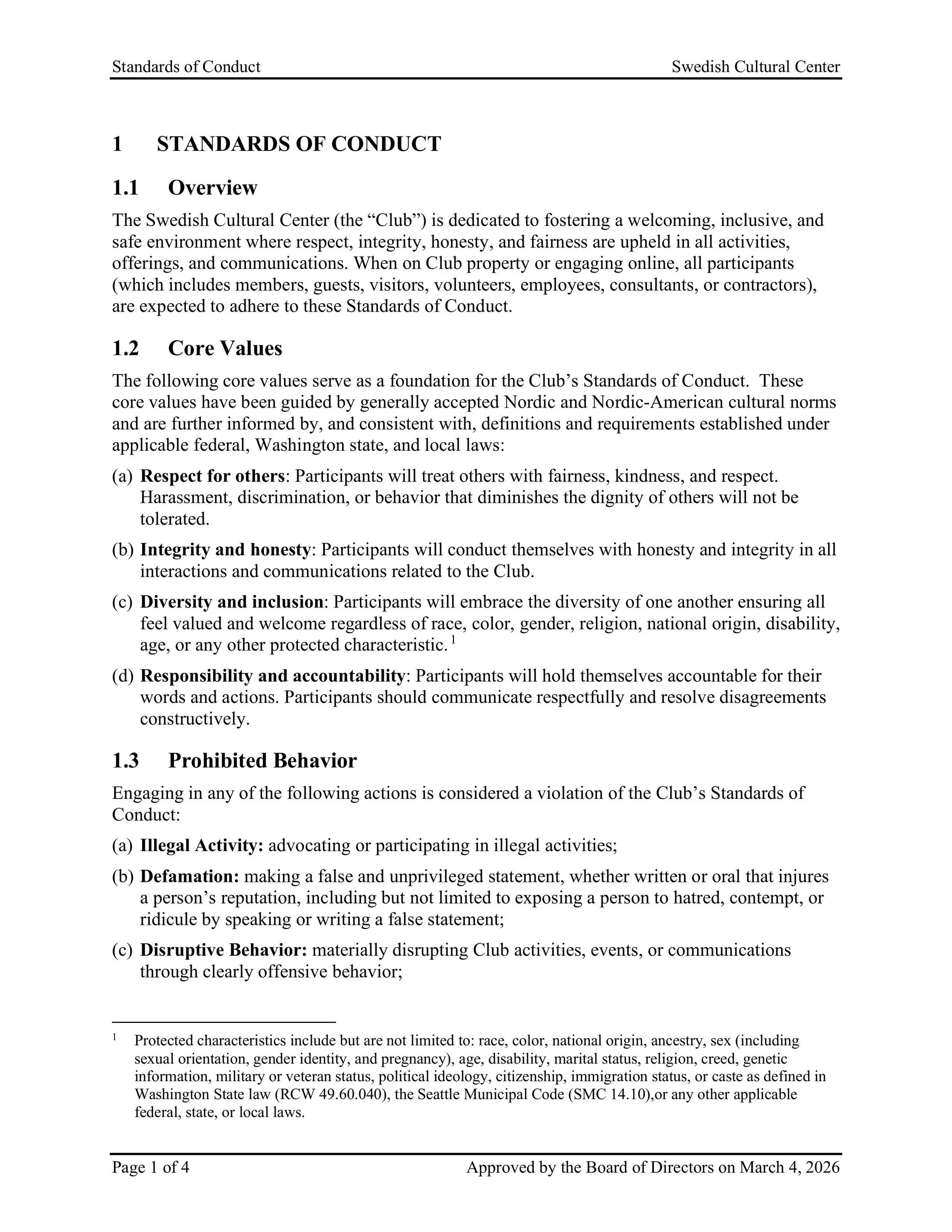 Standards of Conduct