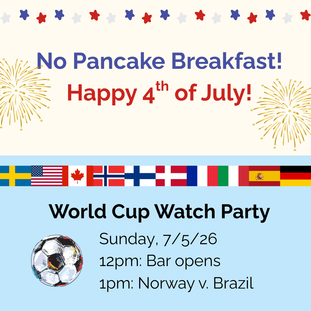 No Pancake Breakfast (Happy 4th of July Weekend)