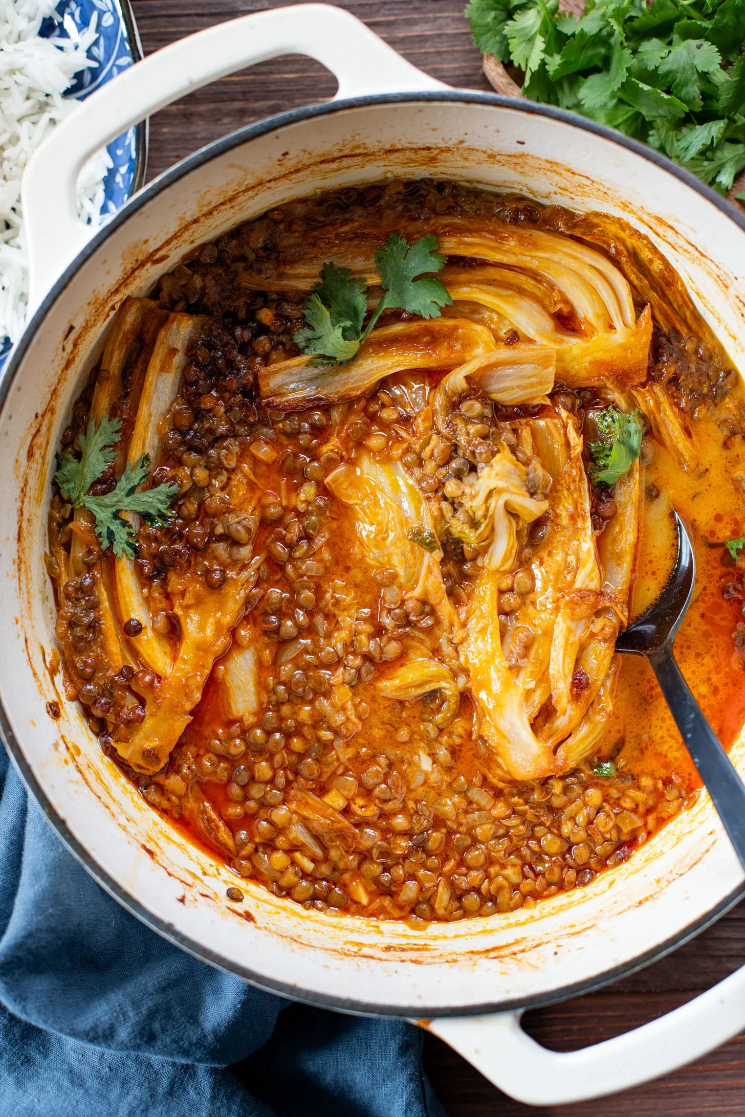 Braised Cabbage &amp; Lentils