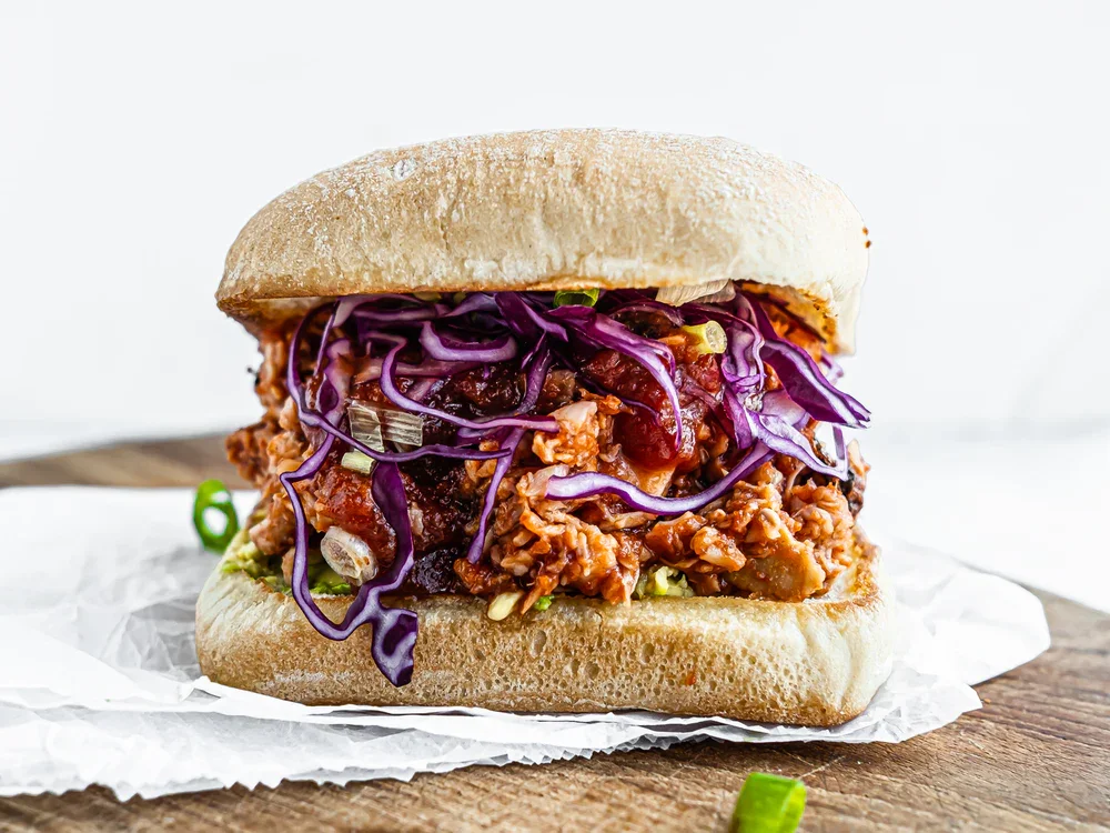 Sweet Vegan Pulled Pork Sandwich