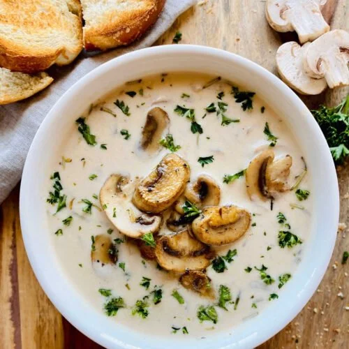Cream of Broccoli, Spinach &amp; Mushroom Soup