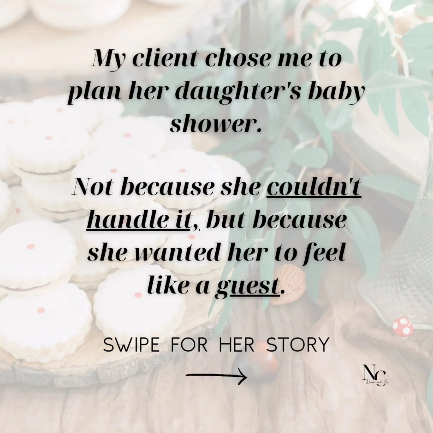 My client chose me to plan her daughter's baby shower.

Not because she couldn't handle it, but because she wanted her to feel like a guest.

And honestly, that's how every celebrant should feel on their event day.

By handling design, planning, and 