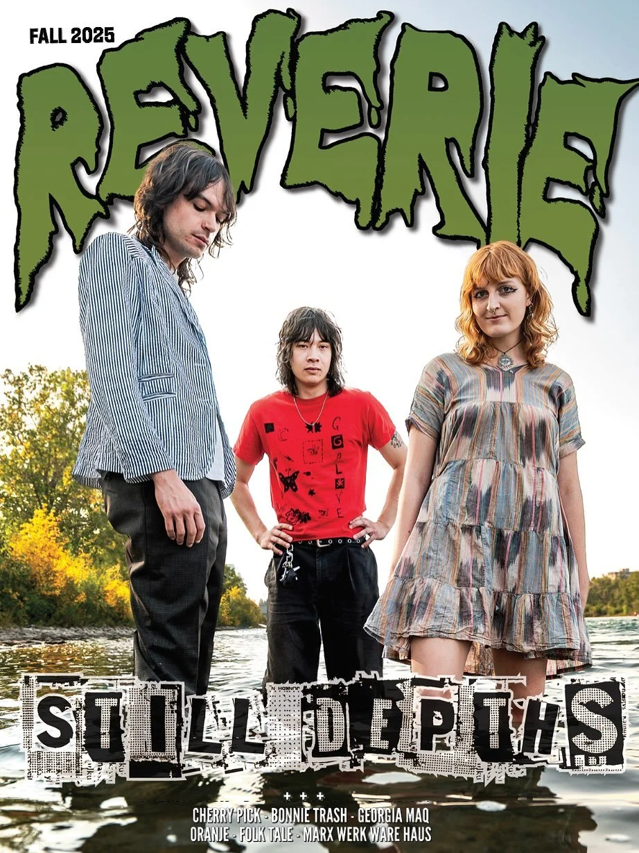 Still Depths were born in Calgary basements, raised on DIY chaos, and now find themselves split between the West Coast and the prairies. Since forming in 2019, the trio of Brendan Chiu, Megan Rollinson, and Justin Perdomo have carved out a reputation