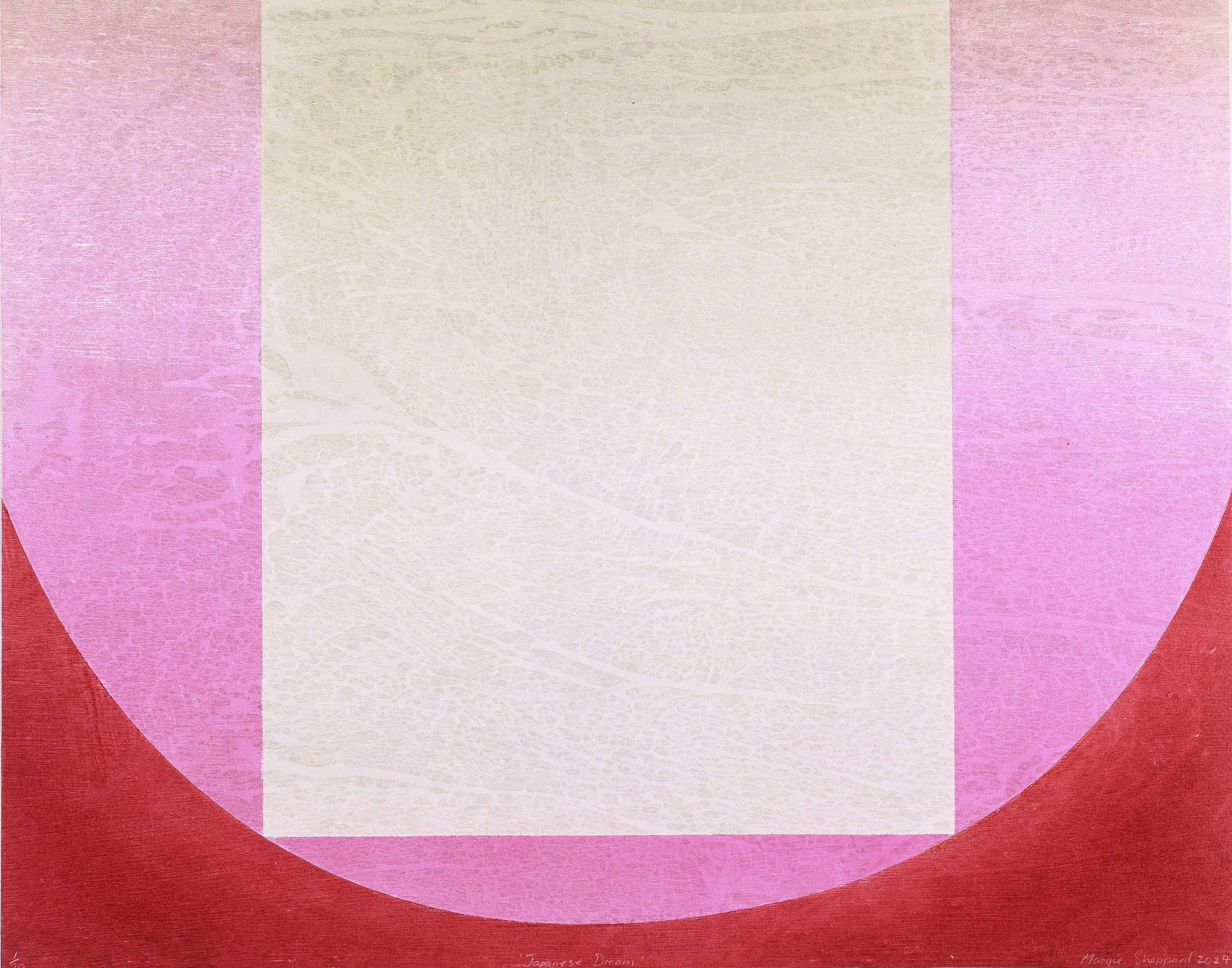 Japanese Dream, 2024, Woodblock print, 53 x 66cm