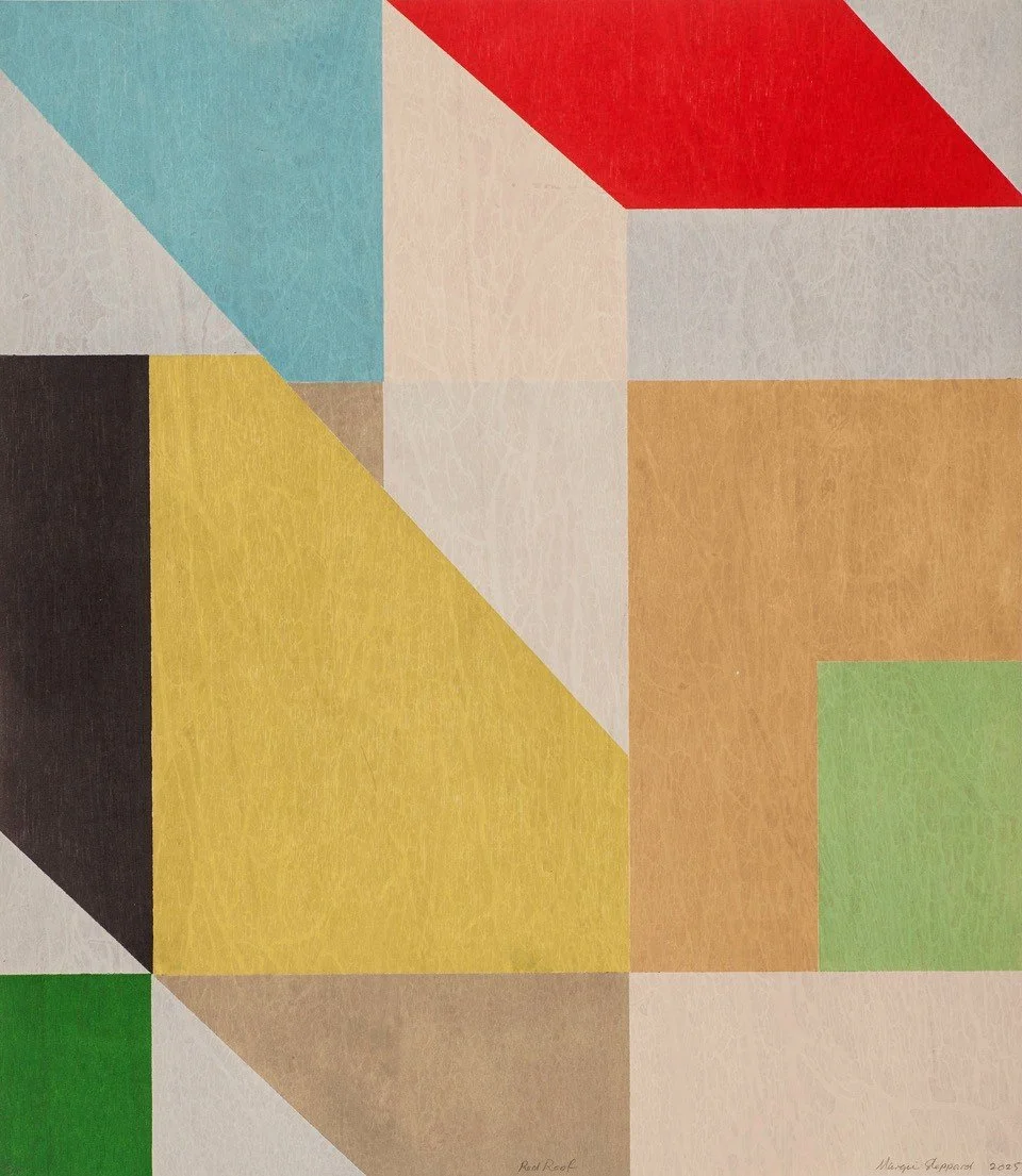 Red Roof, 2026, Woodblock print, 63 x 55cm