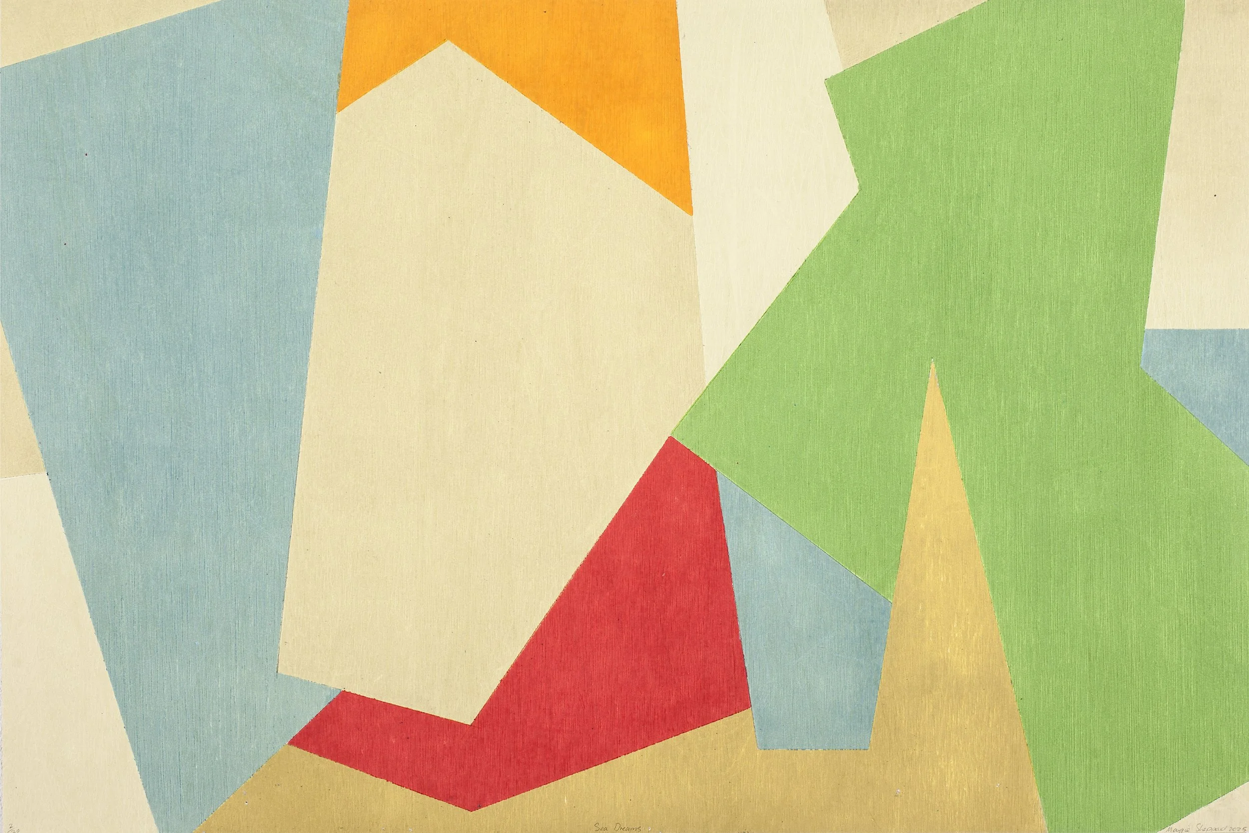 Sea Dreams, 2025, Woodblock print, 61x92cm