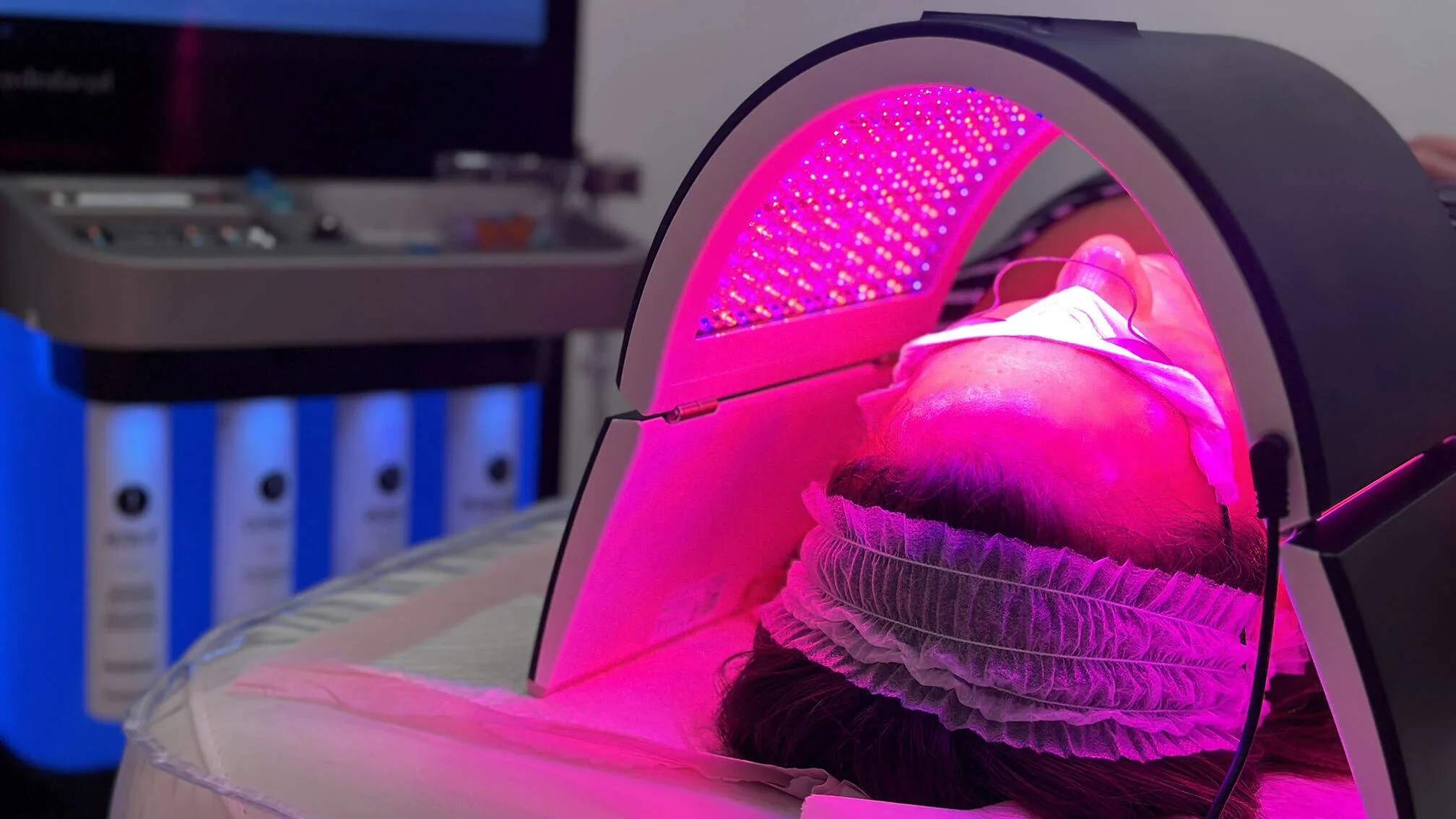 hydrafacial LED light therapy, smooth skin texture, glow skin, softer