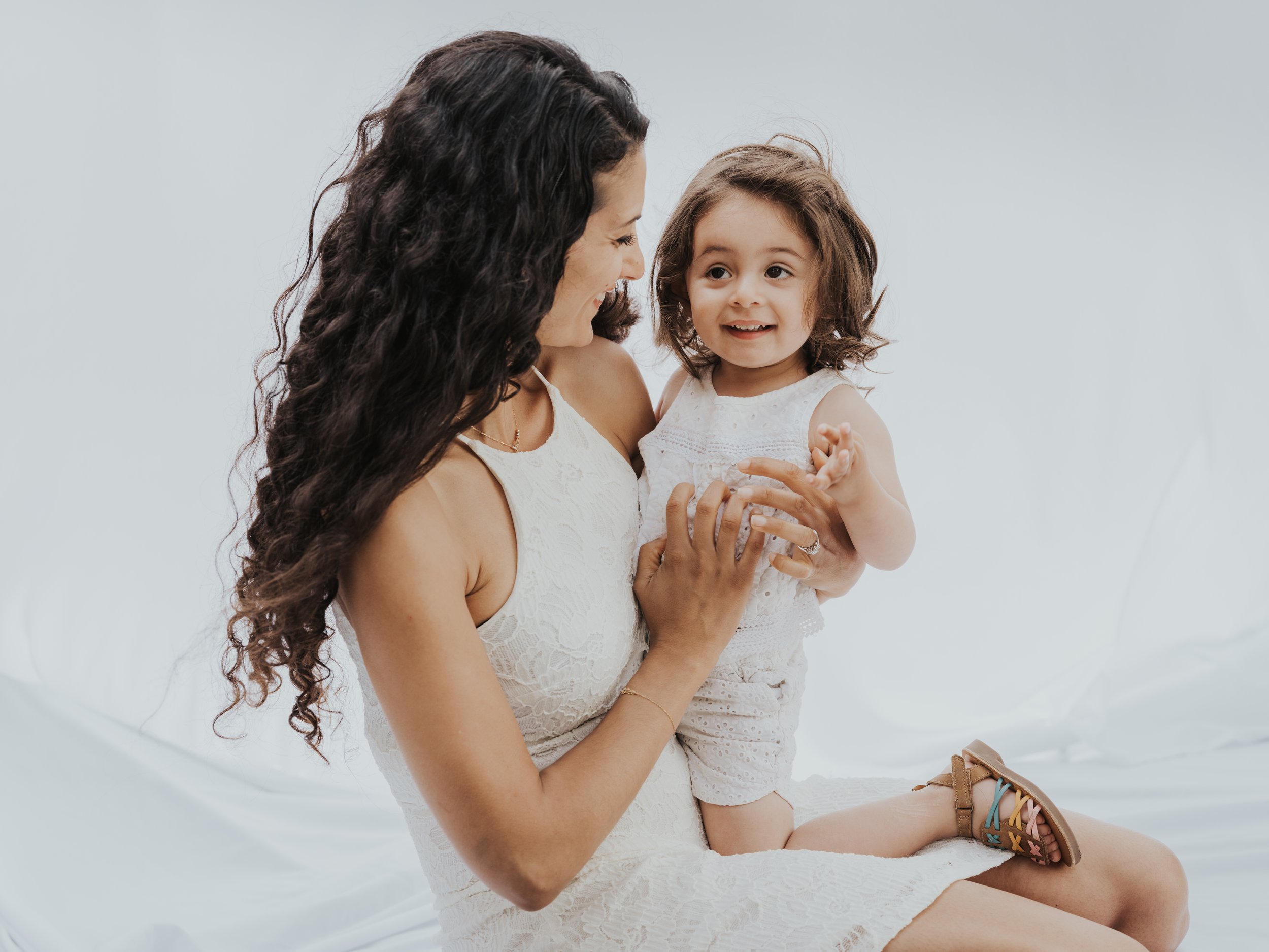 Motherhood Portrait of Sarah and Penny Interacting