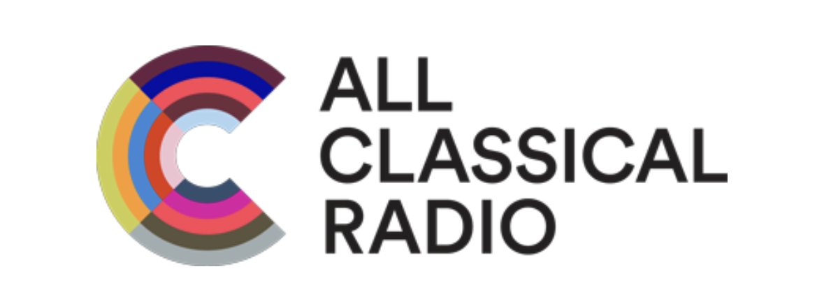 Logo of All Classical Radio with a colorful circular design and the text 'ALL CLASSICAL RADIO'.