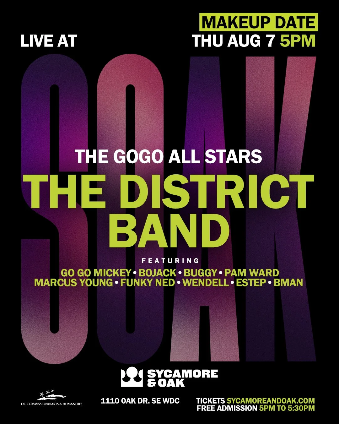 Live at SOAK: The District Band (GoGo All-Stars)