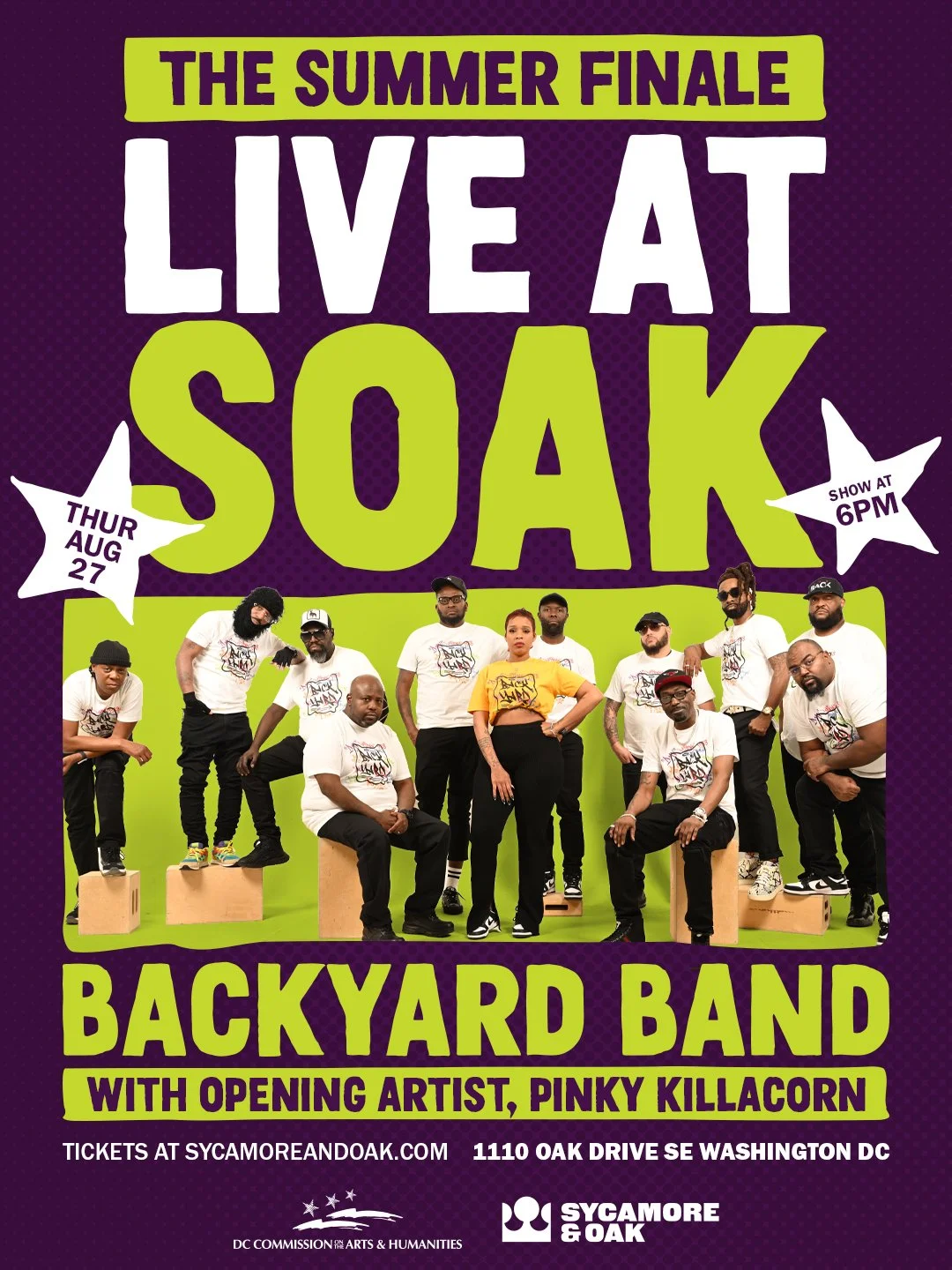 Live at SOAK Summer Finale: Backyard Band