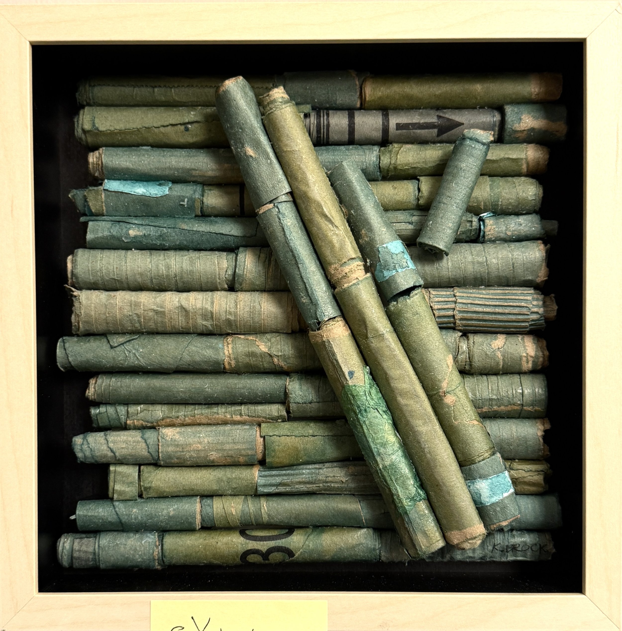 A Tight Bunch 8 
 
Dye, Cardboard, Adhesive, Acrylic
 
10 x 10 x 2.4 in