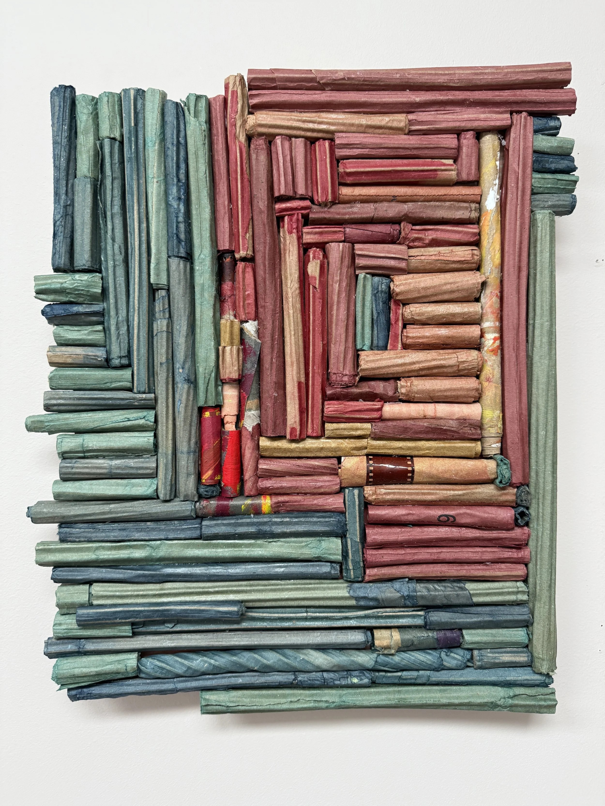 ATB, Motophoto   Dye, Cardboard, Acrylic, Film, Archival Adhesive on Canvas, 16 x 18.5 x 1.75"