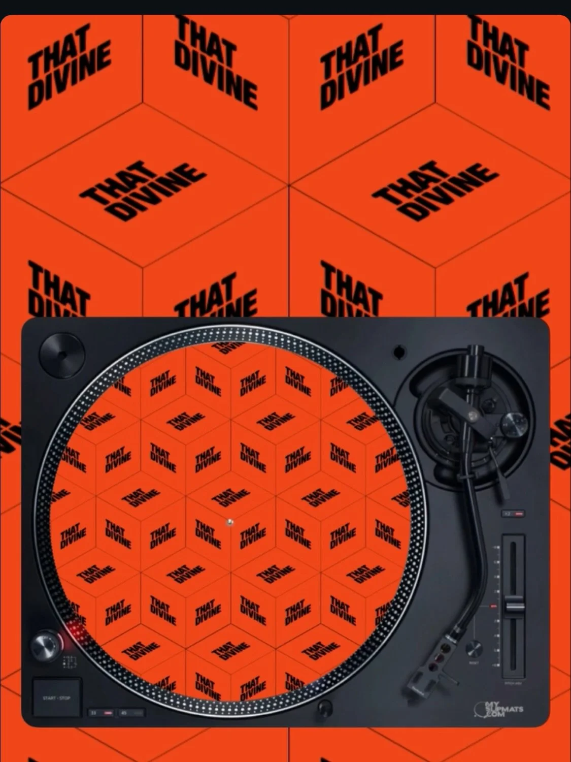 For the diggers, selectors, and late-night believers.

Our That Divine 12&rdquo; slipmats keep your decks clean, smooth, and ready for the next record.

Choose your color, build your pair, and bring a piece of our dancefloor into your own booth.
Swip