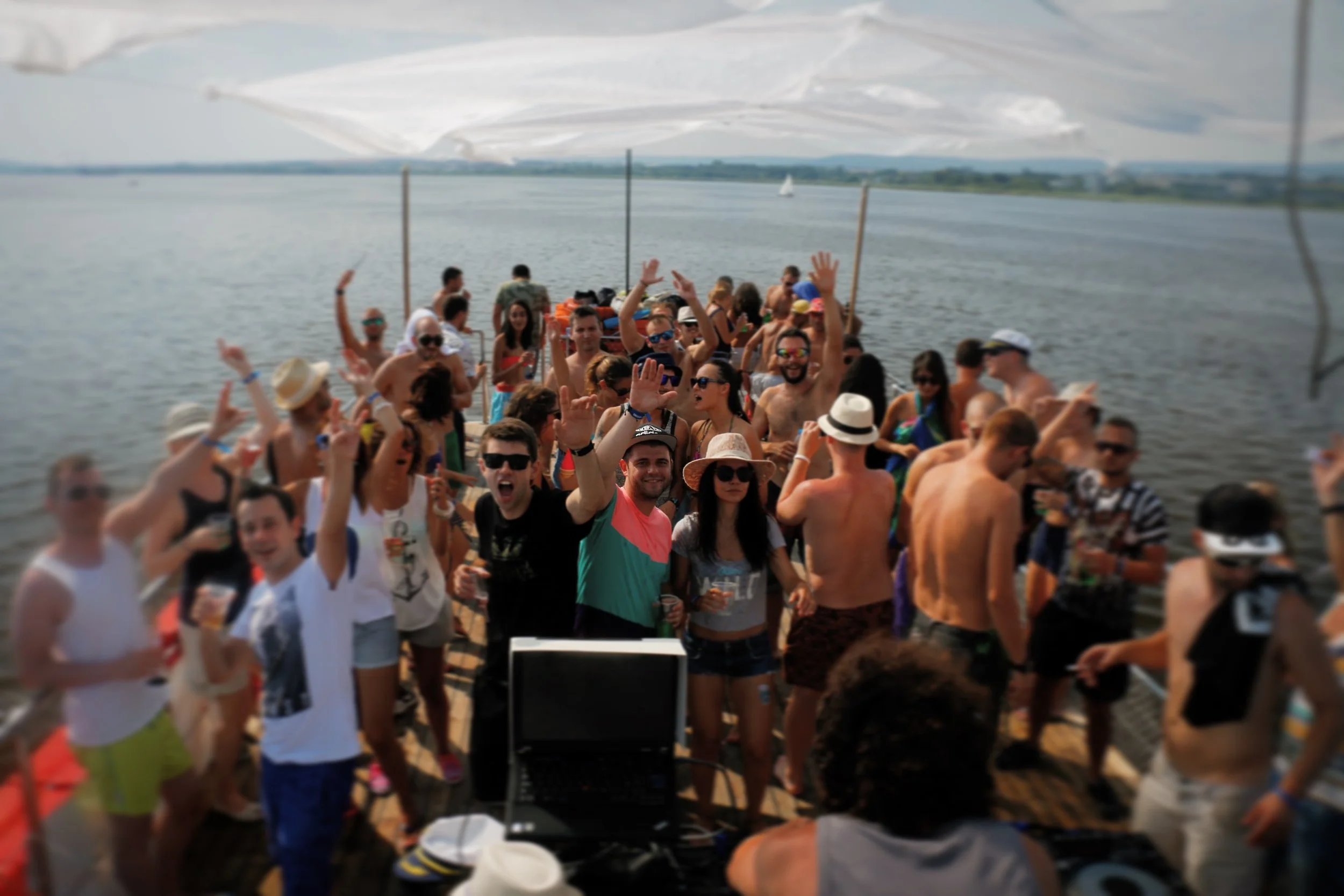 Archive &mdash; 2015 &mdash; 2 Years That Divine  
Digging through the archives, we found these from our 2nd birthday in 2015 and the first boat rave we organized.

A small boat, around 70 people on board, cruising along the coast with good music, su