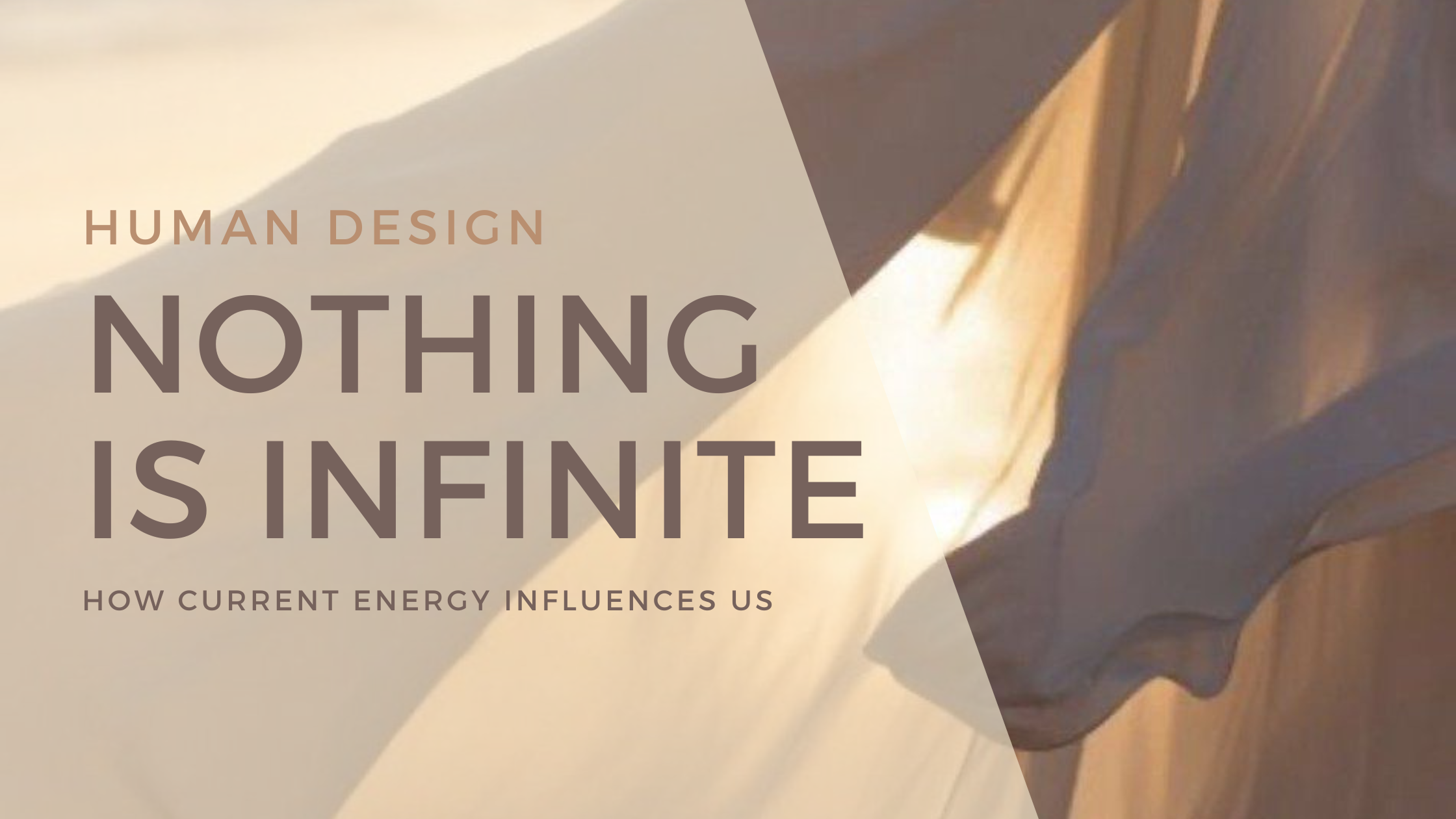 Nothing is infinite: how current energy influences us.