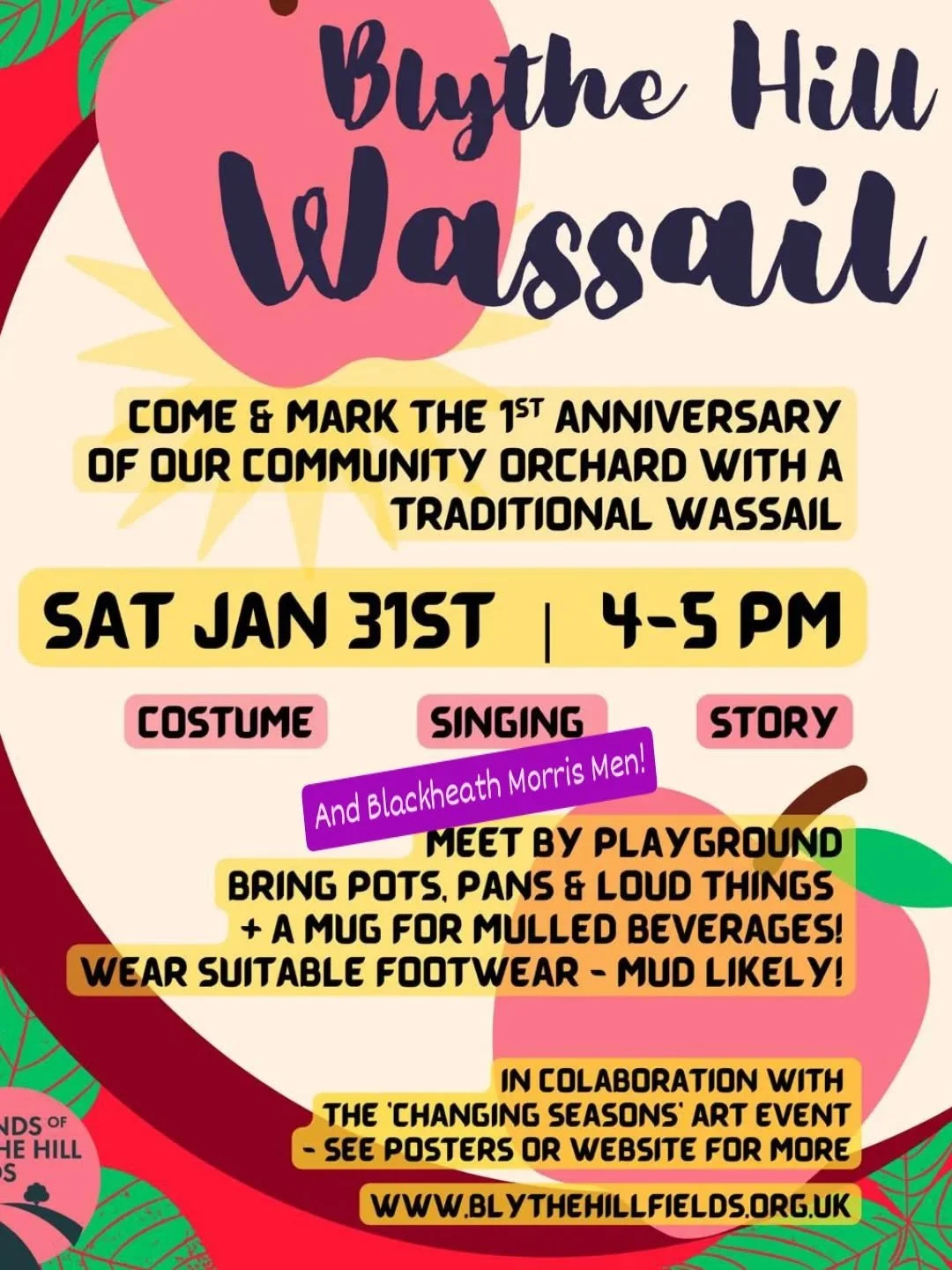 The Sun returns, the days are getting longer! Come along to Blythe Hill on Saturday and join in!