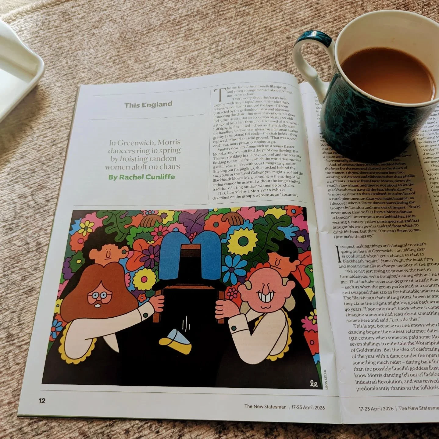 Look out, we're in your weekend papers too! See if you can spot a few members of the team from their descriptions...and a shout out to @dacremorris link here https://www.newstatesman.com/this-england/2026/04/the-fertility-rituals-of-the-blackheath-mo