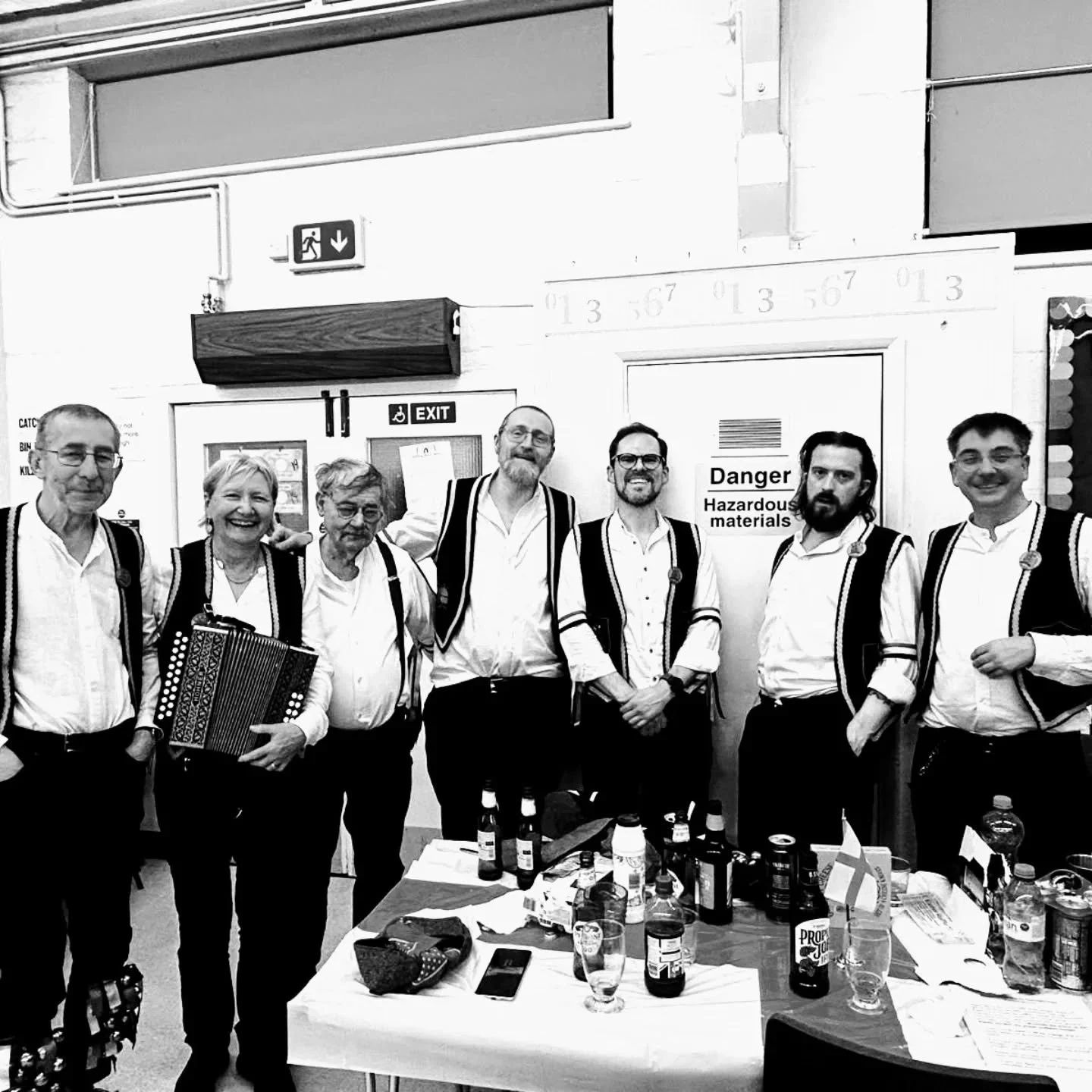 Lovely evening celebrating St George's and raising money for the @braintumourcharity in Biggin Hill. What a fine body of men! And Jill!