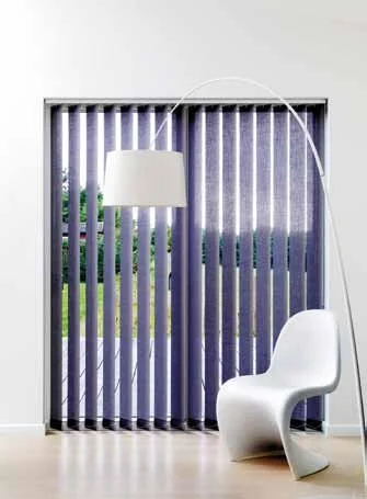 Purple vertical blinds