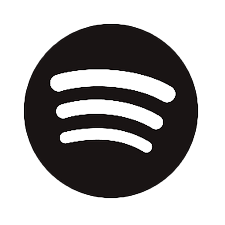 Black Spotify logo icon