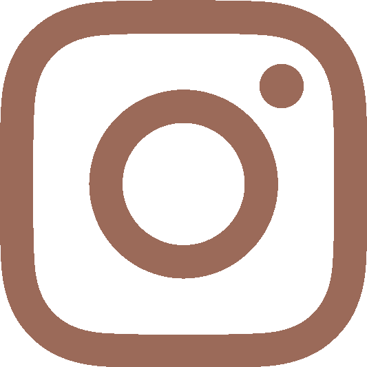Instagrams logotyp i brunt färg.